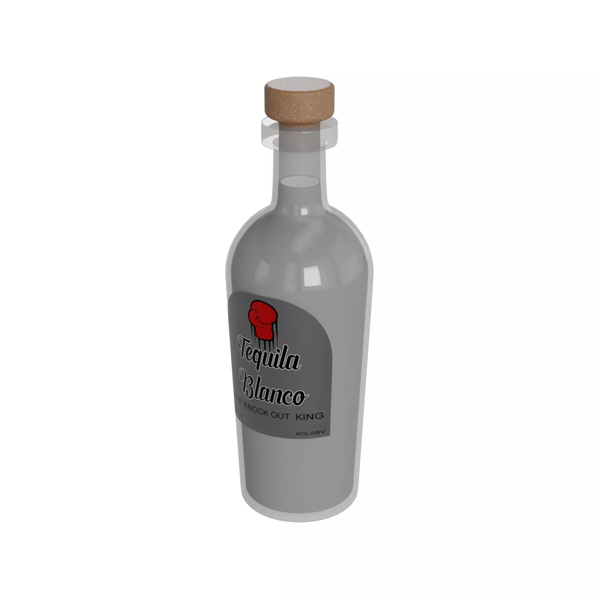 Tequila Tequila Blanco Low-poly 3D model_0