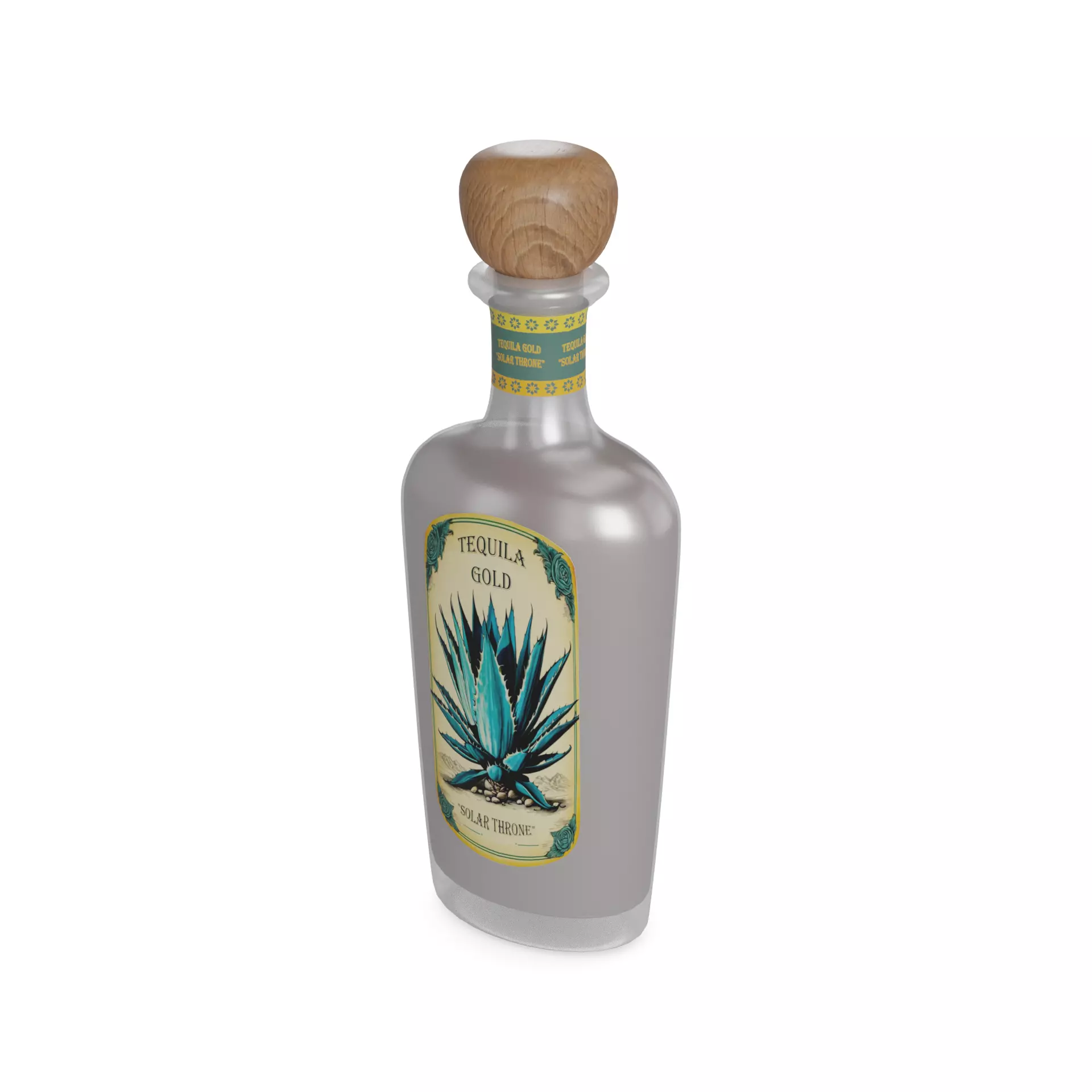 Tequila Tequila Gold Low-poly 3D model_0