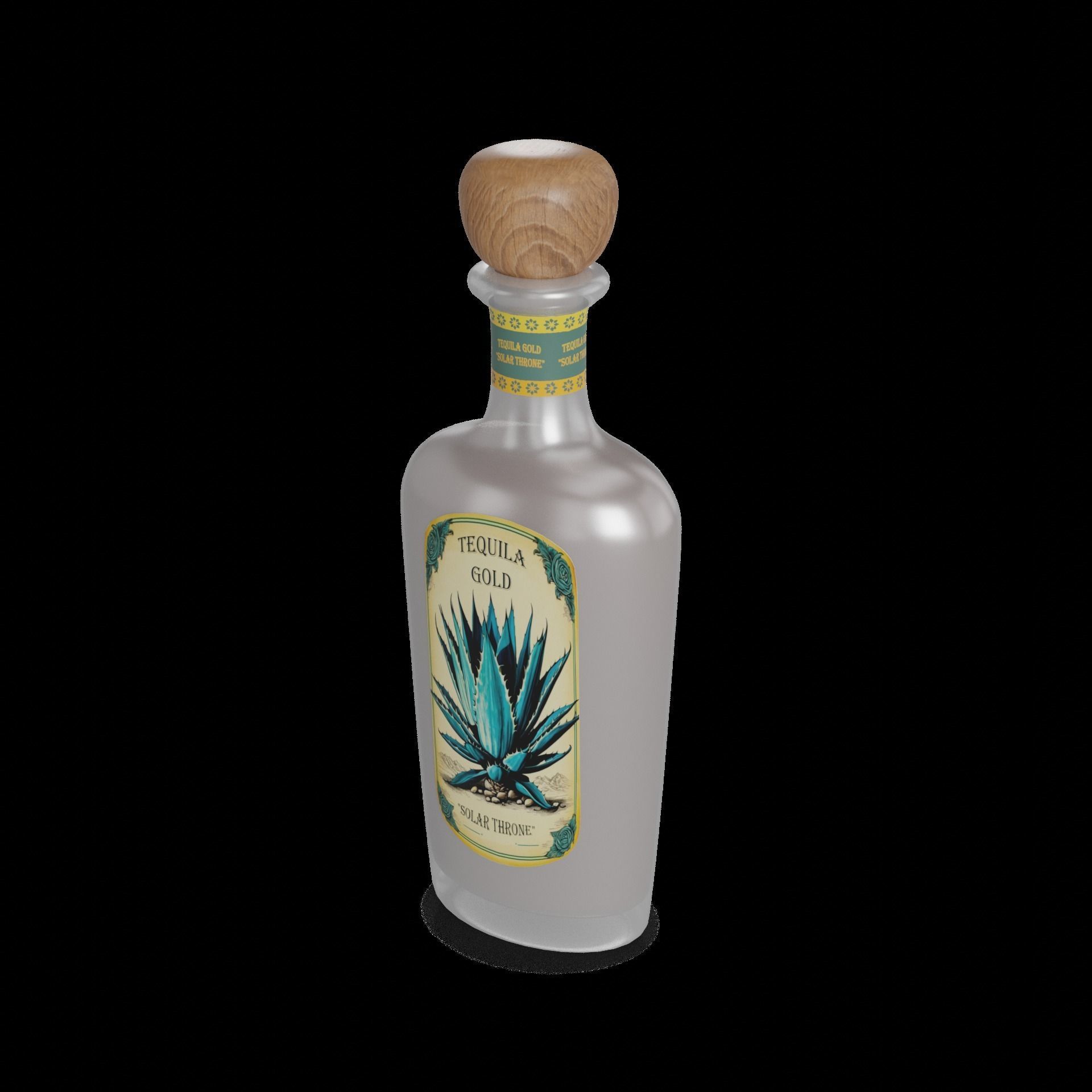 Tequila Tequila Gold Low-poly 3D model_1