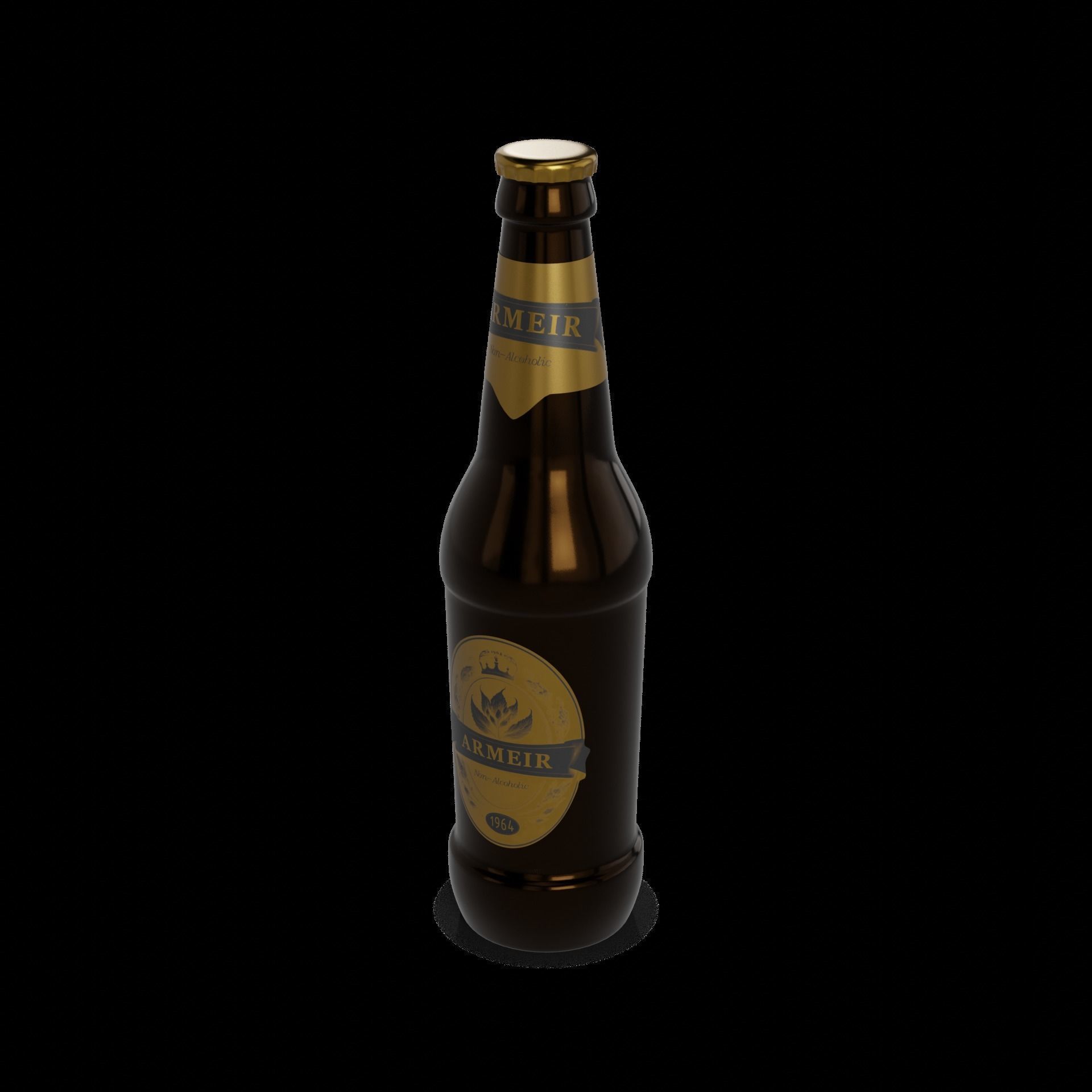 Non-alcoholic beer Non-alcoholic Beer Low-poly 3D model_1