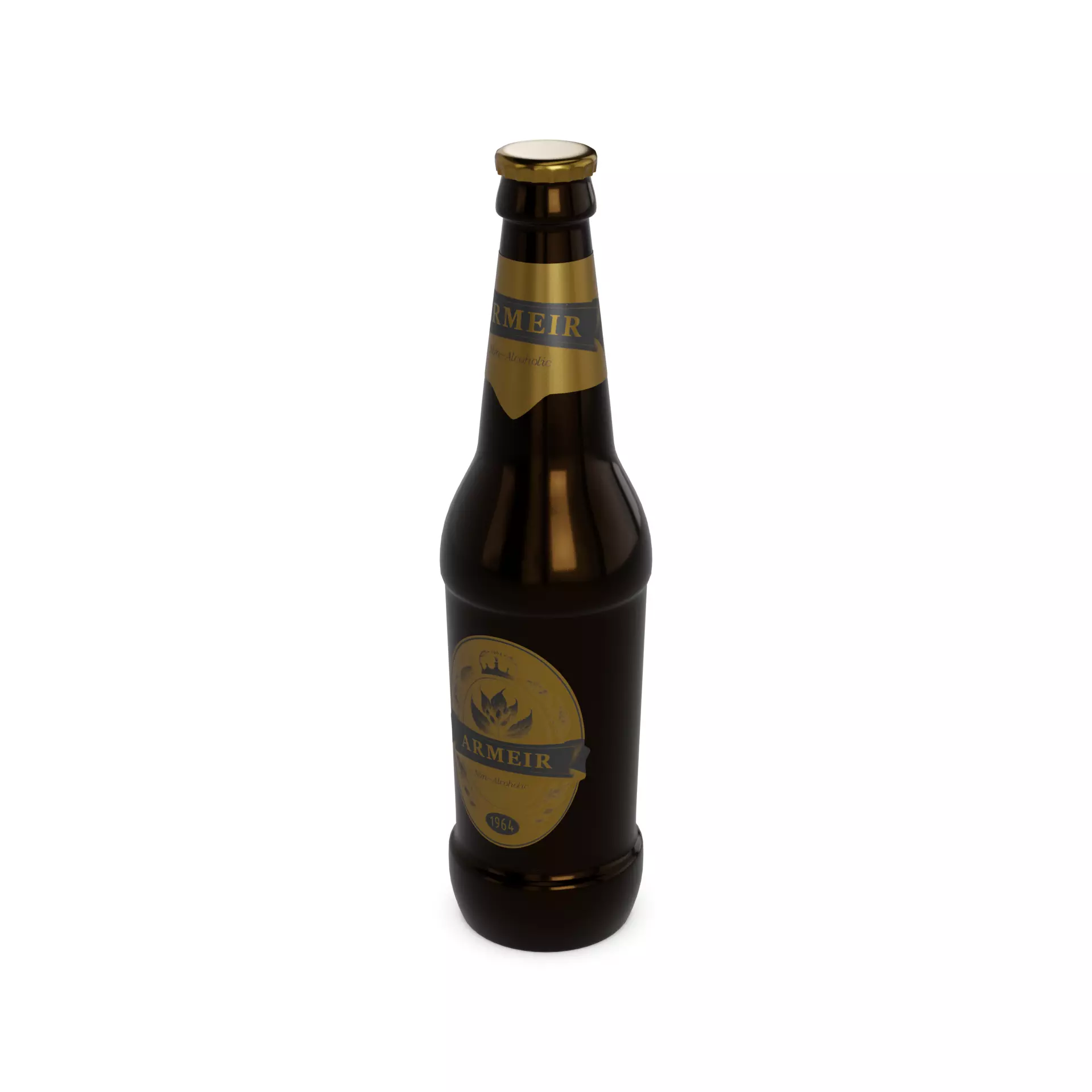 Non-alcoholic beer Non-alcoholic Beer Low-poly 3D model_0