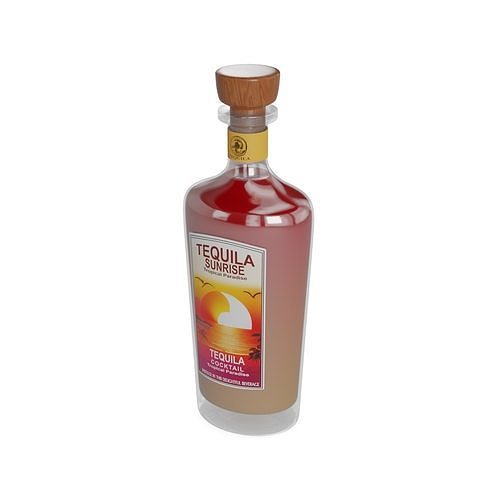 Tequila Tequila Sunrise Low-poly 3D model
