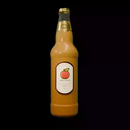 Non-alcoholic cider Apple Bliss Low-poly 3D model