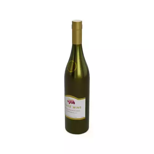 Non-alcoholic wine Non-alcoholic Wine Low-poly 3D model