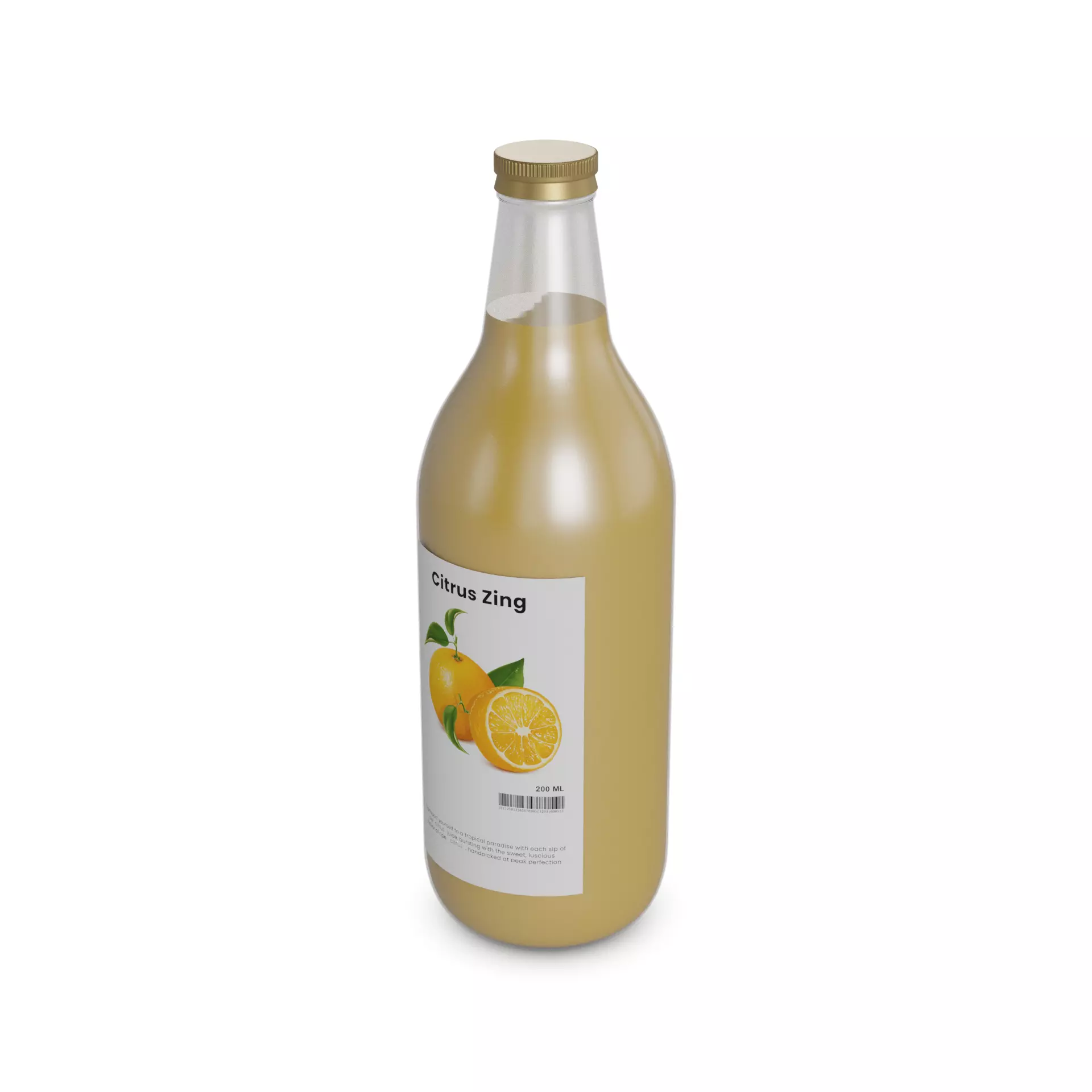 Cider Citrus Zing Low-poly 3D model_0