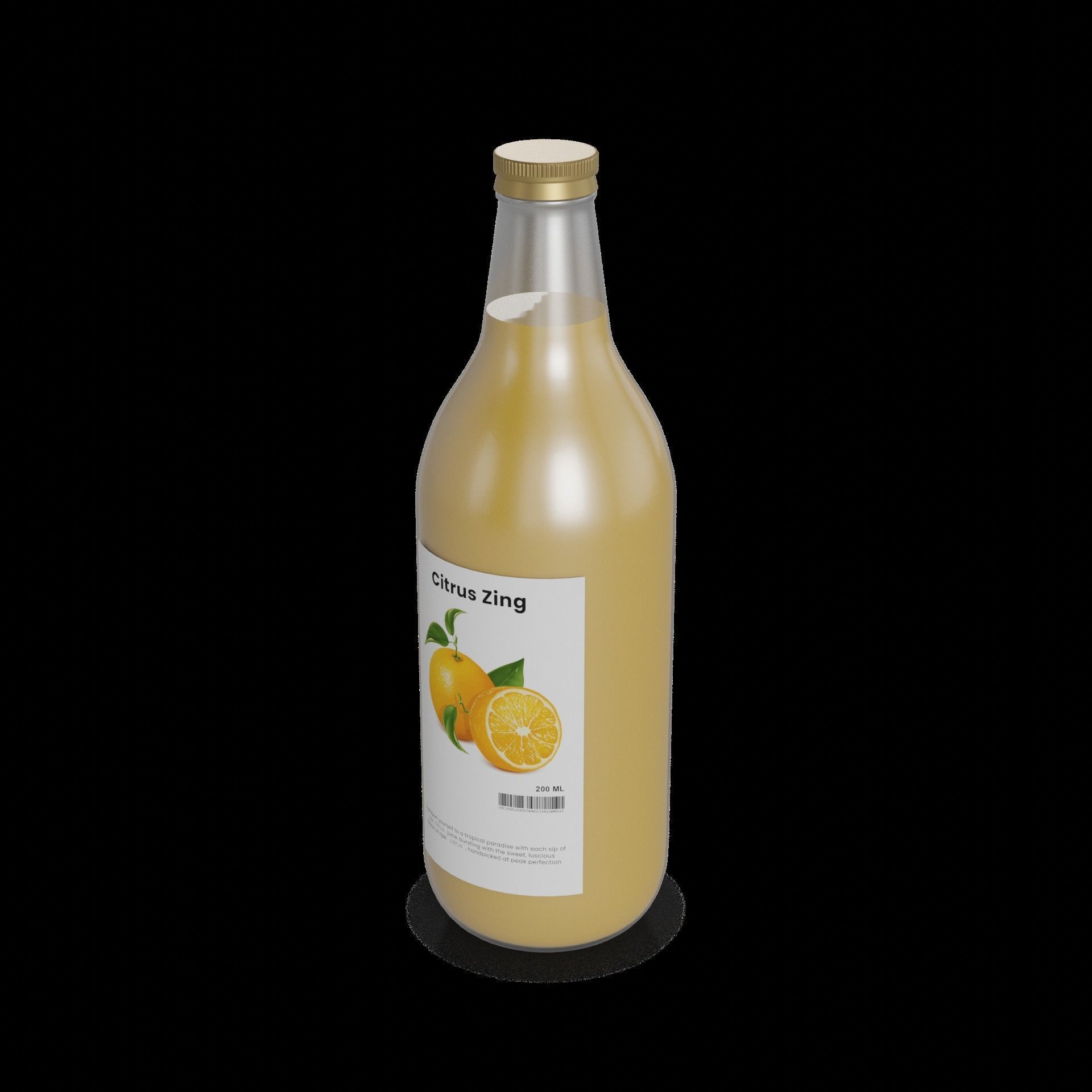 Cider Citrus Zing Low-poly 3D model_1
