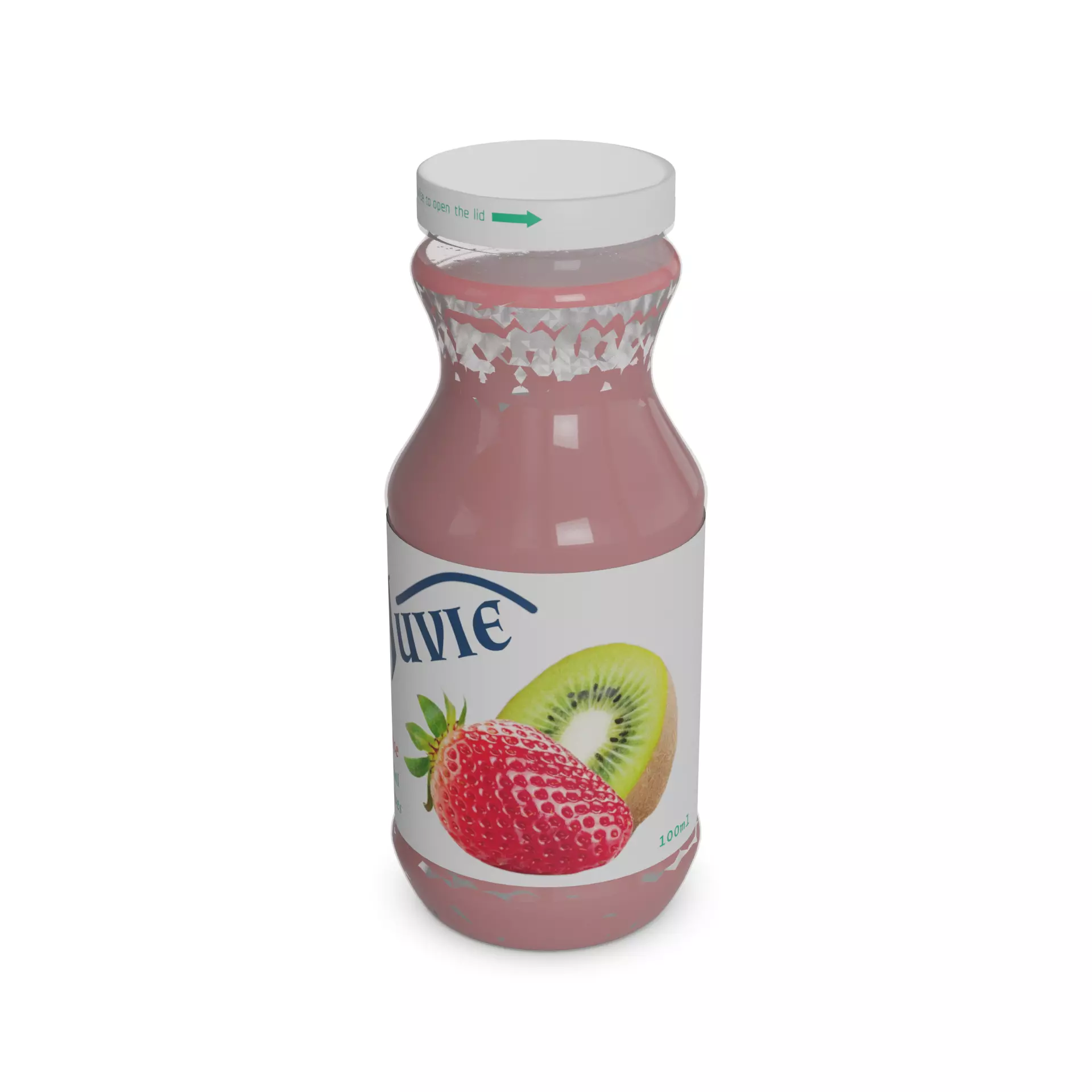 Nectars and juice drinks Strawberry Kiwi Juice Drink Low-poly 3D model_0