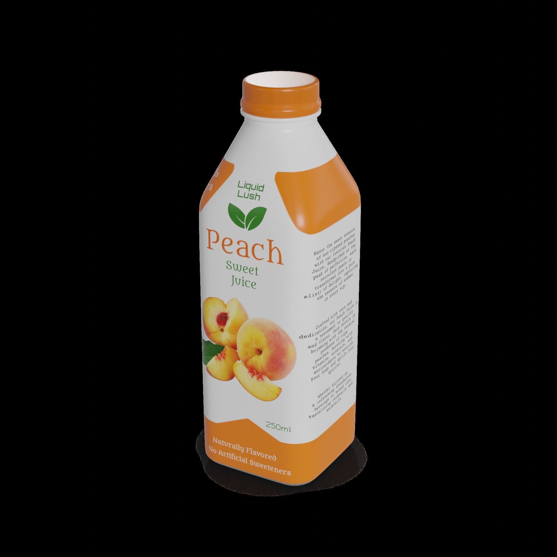 Nectars and juice drinks Peach Juice Drink Low-poly 3D model_1