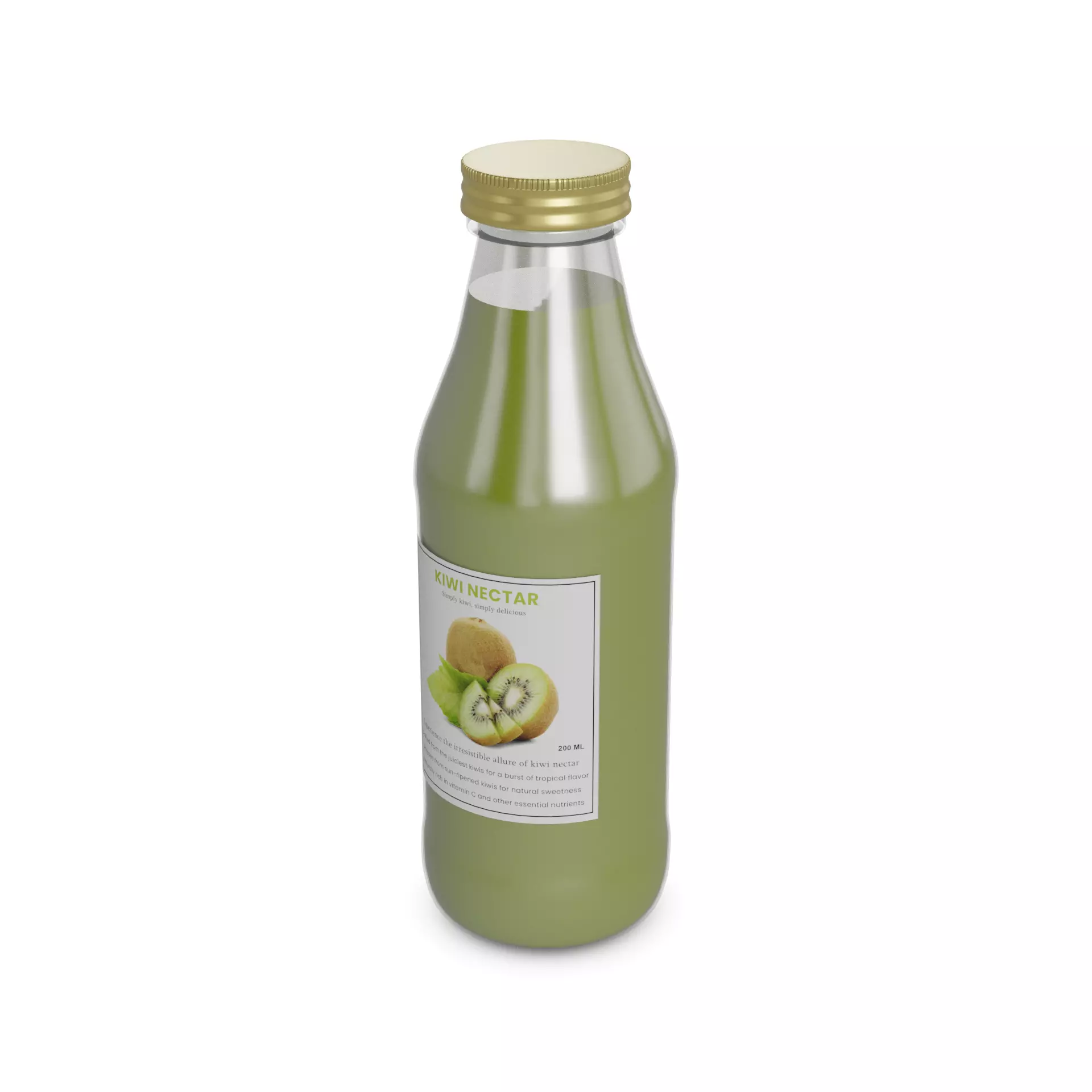 Nectars and juice drinks Kiwi Nectar Low-poly 3D model_0