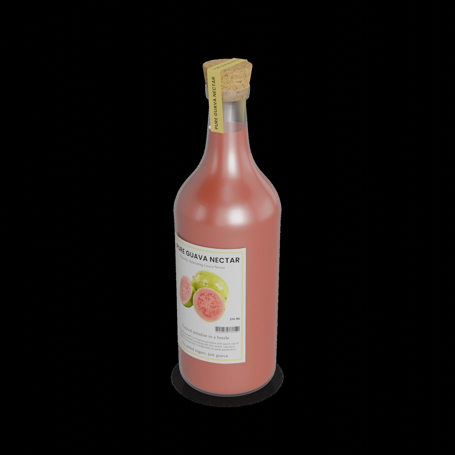 Nectars and juice drinks Guava Nectar Low-poly 3D model_1