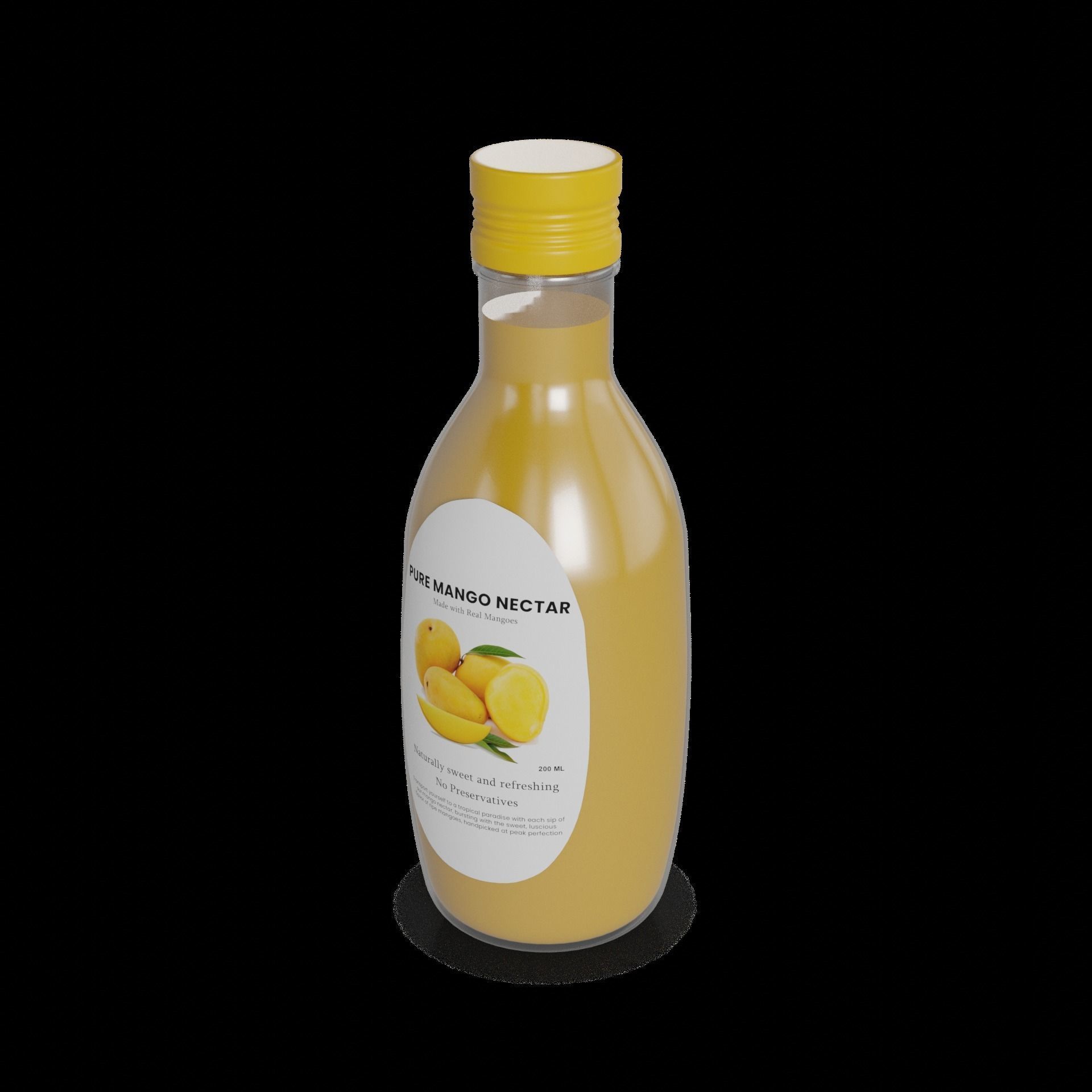 Nectars and juice drinks Mango Nectar Low-poly 3D model_1
