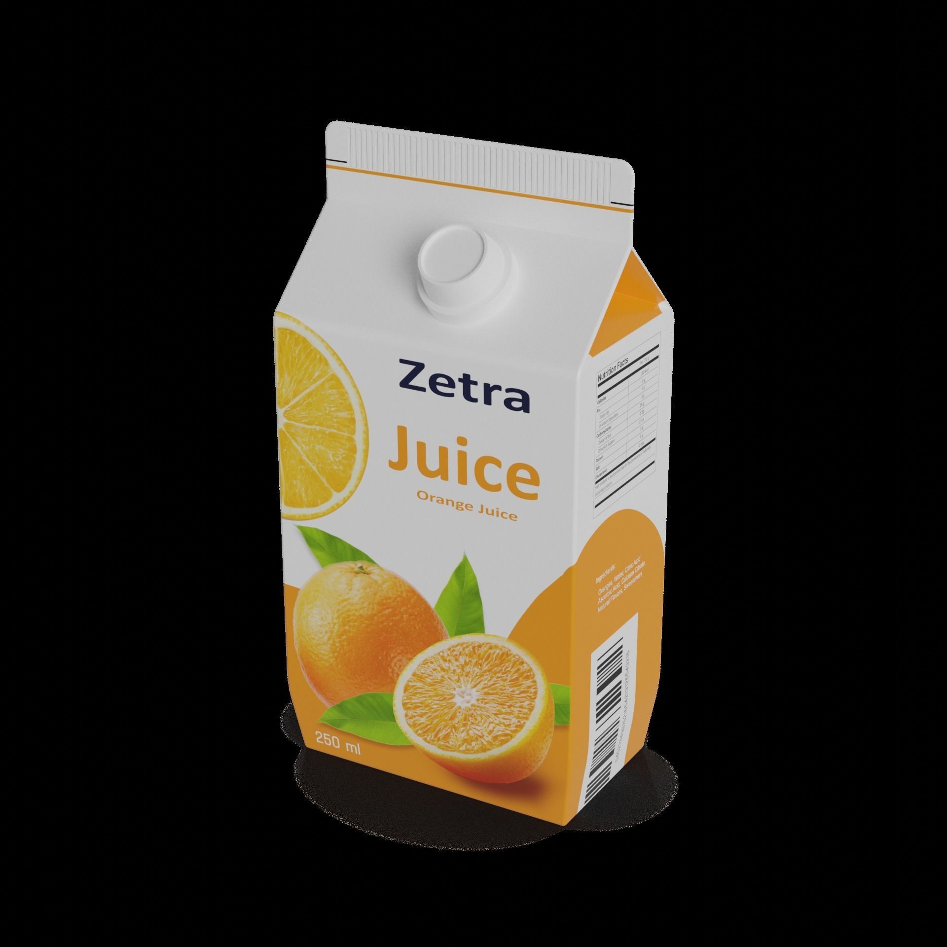 Nectars and juice drinks Orange Juice Drink Low-poly 3D model_1