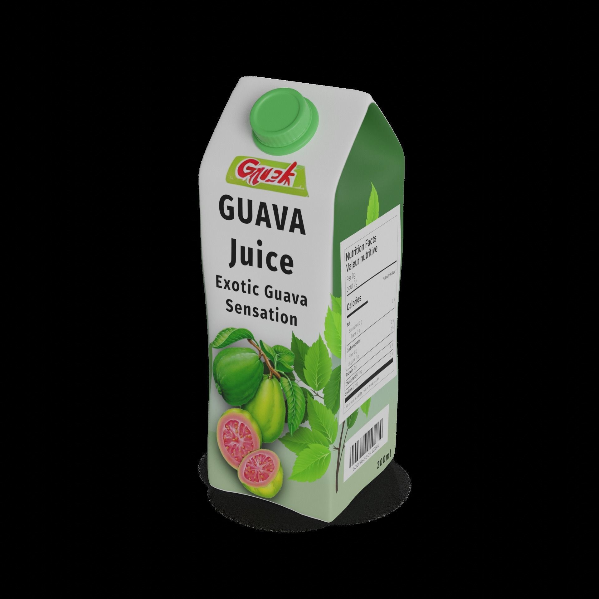 Nectars and juice drinks Guava Juice Drink Low-poly 3D model_1