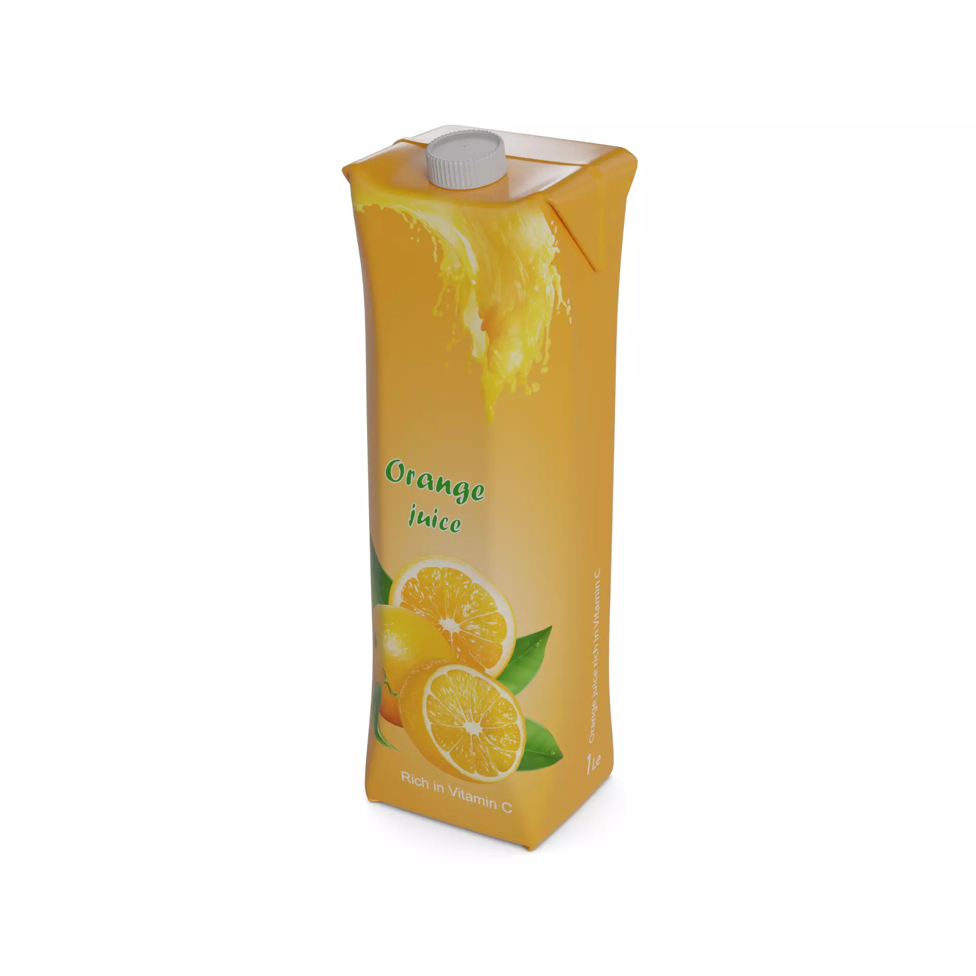 Nectars and juice drinks Orange Juice Drink Low-poly 3D model_0