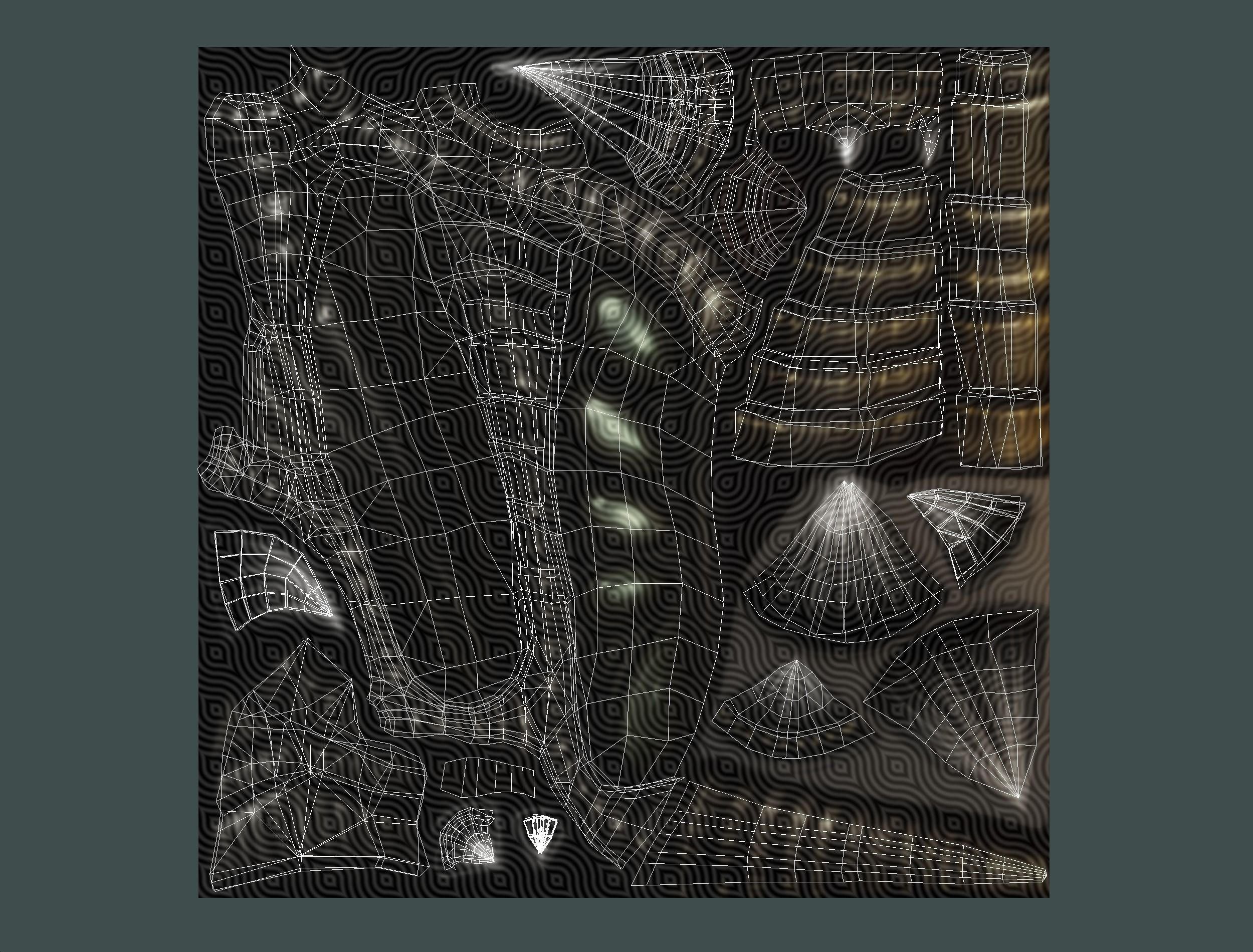 Animated Green Stingray Flying Monster Low-poly 3D model_35