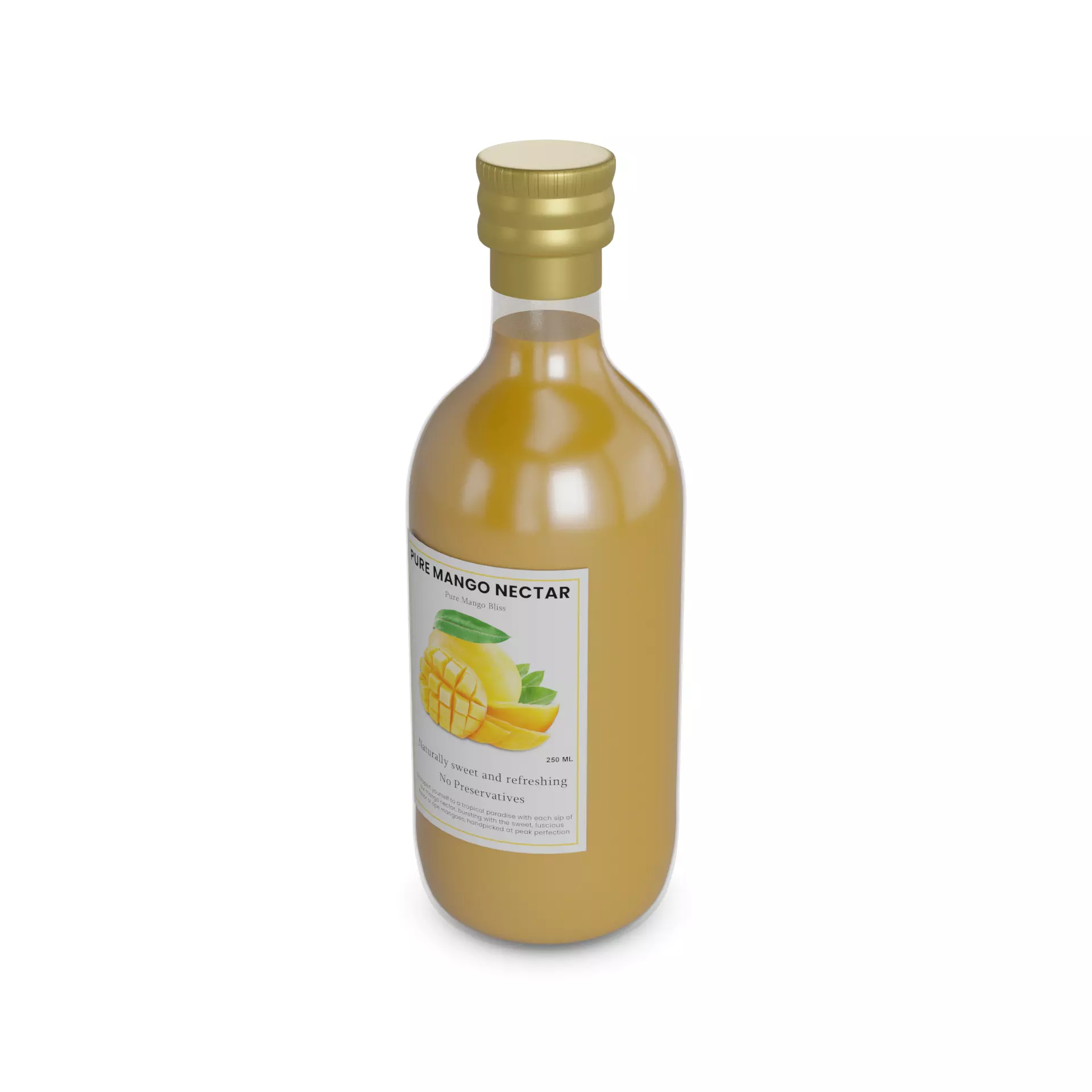 Nectars and juice drinks Mango Nectar Low-poly 3D model_0