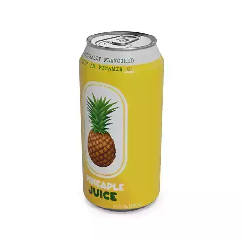 Juice Pineapple Juice Low-poly 3D model
