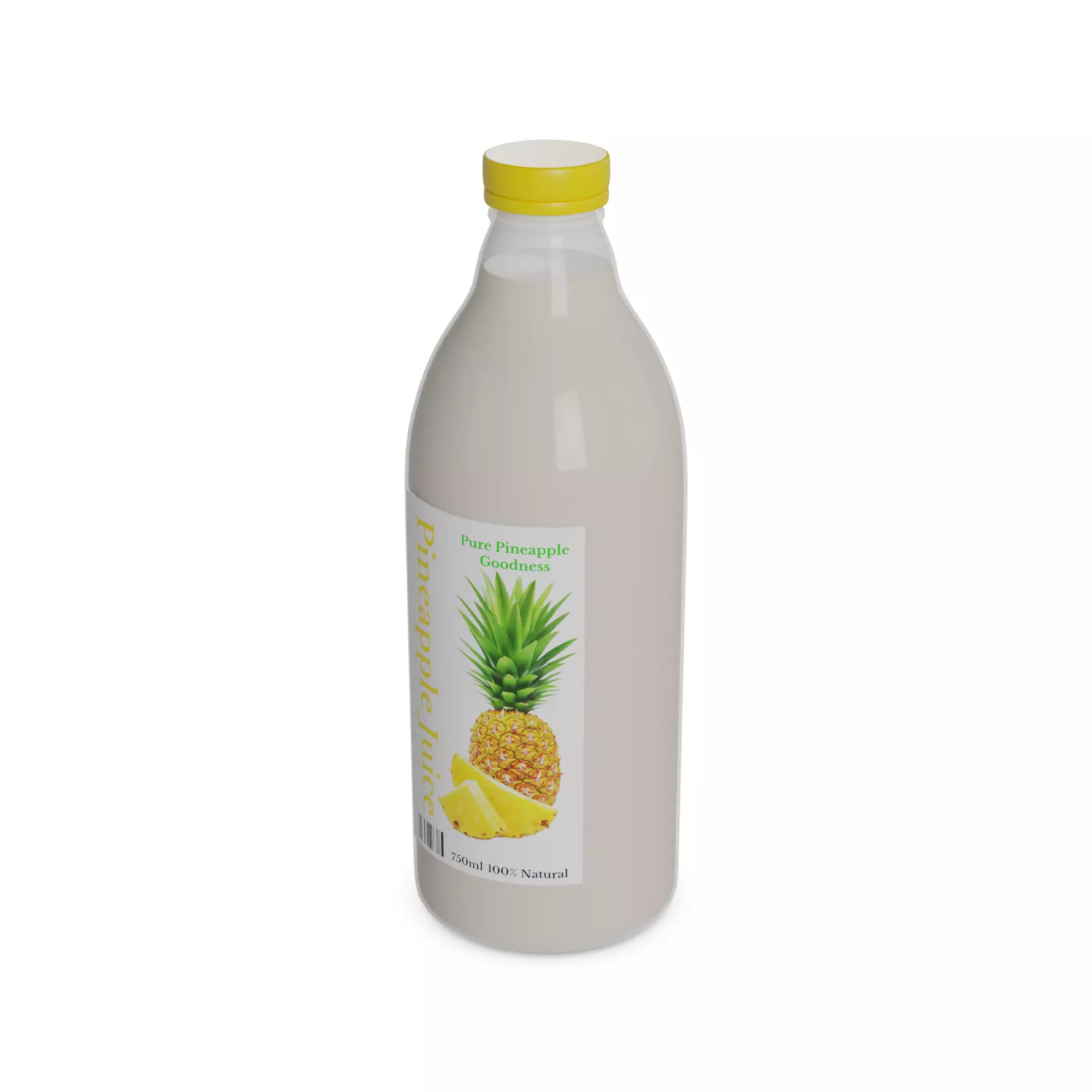 Juice Pineapple Juice Low-poly 3D model_0