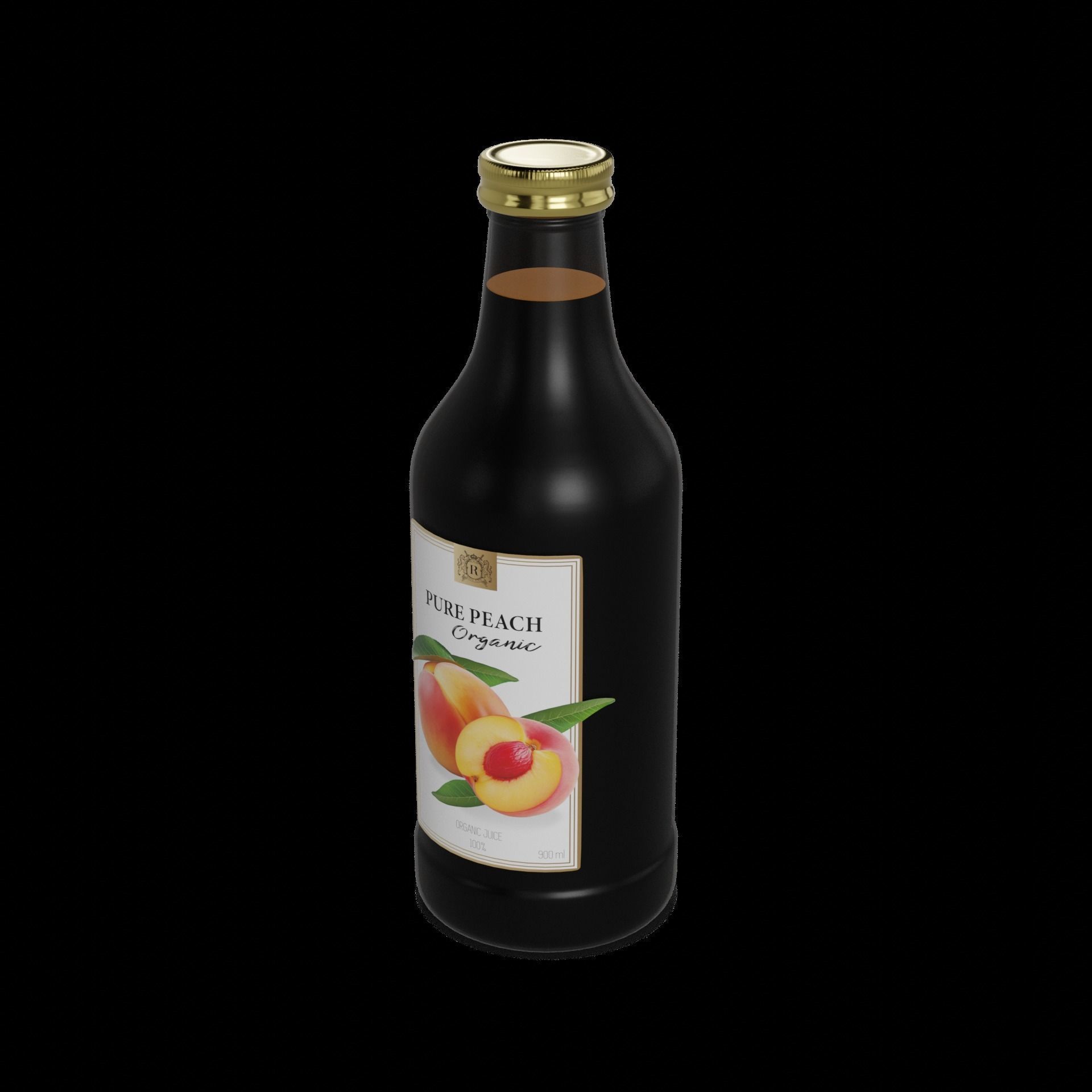 Juice Peach Juice 3D model_1