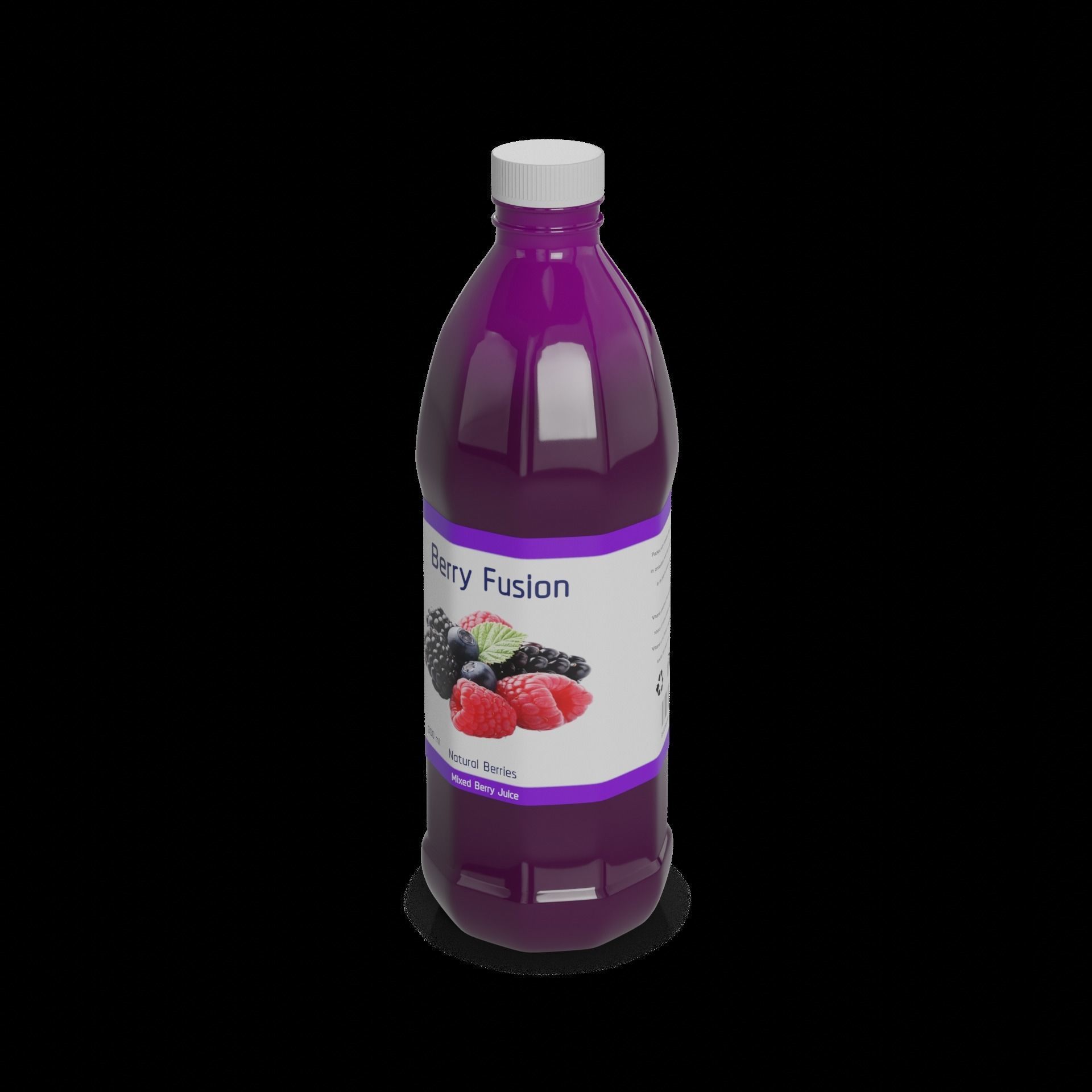 Juice Mixed Berry Juice Low-poly 3D model_1