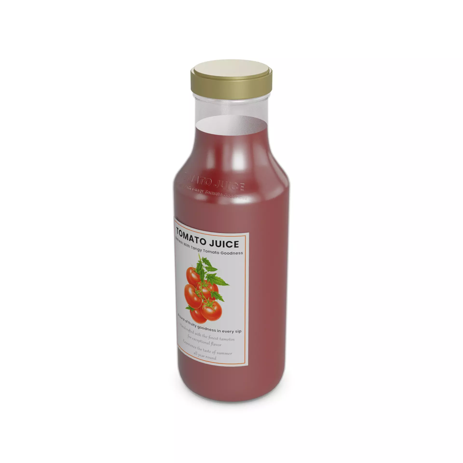 Juice Tomato Juice Low-poly 3D model_0