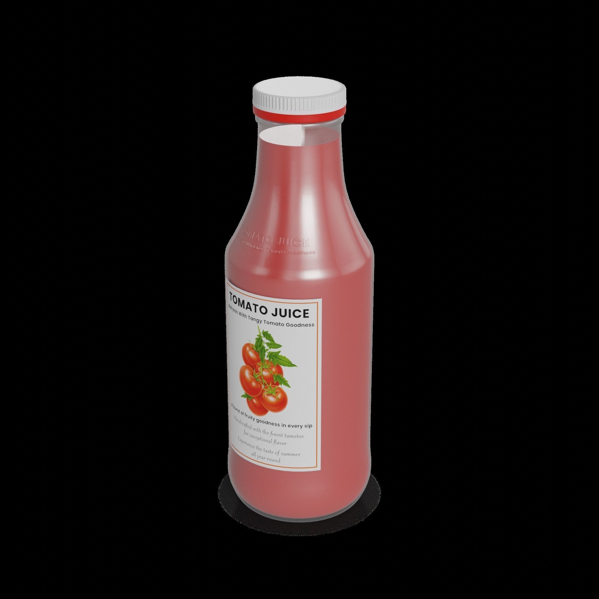 Juice Tomato Juice Low-poly 3D model_1