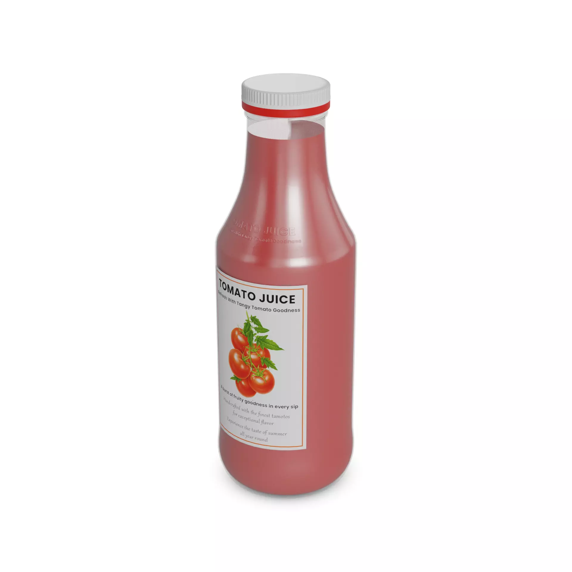 Juice Tomato Juice Low-poly 3D model_0