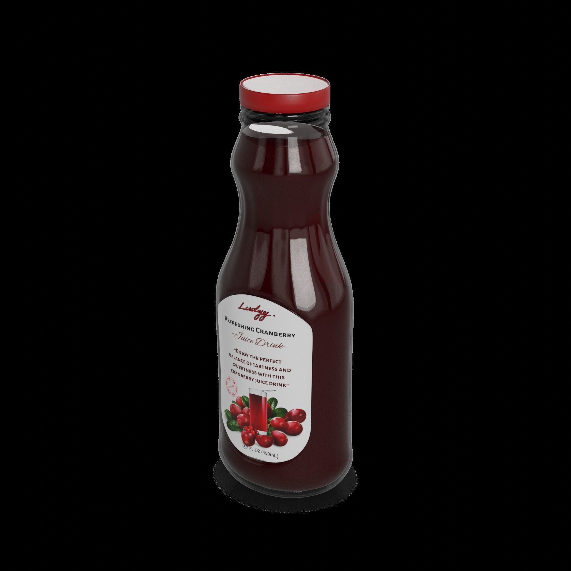 Juice Cranberry Juice Drink 3D model_1