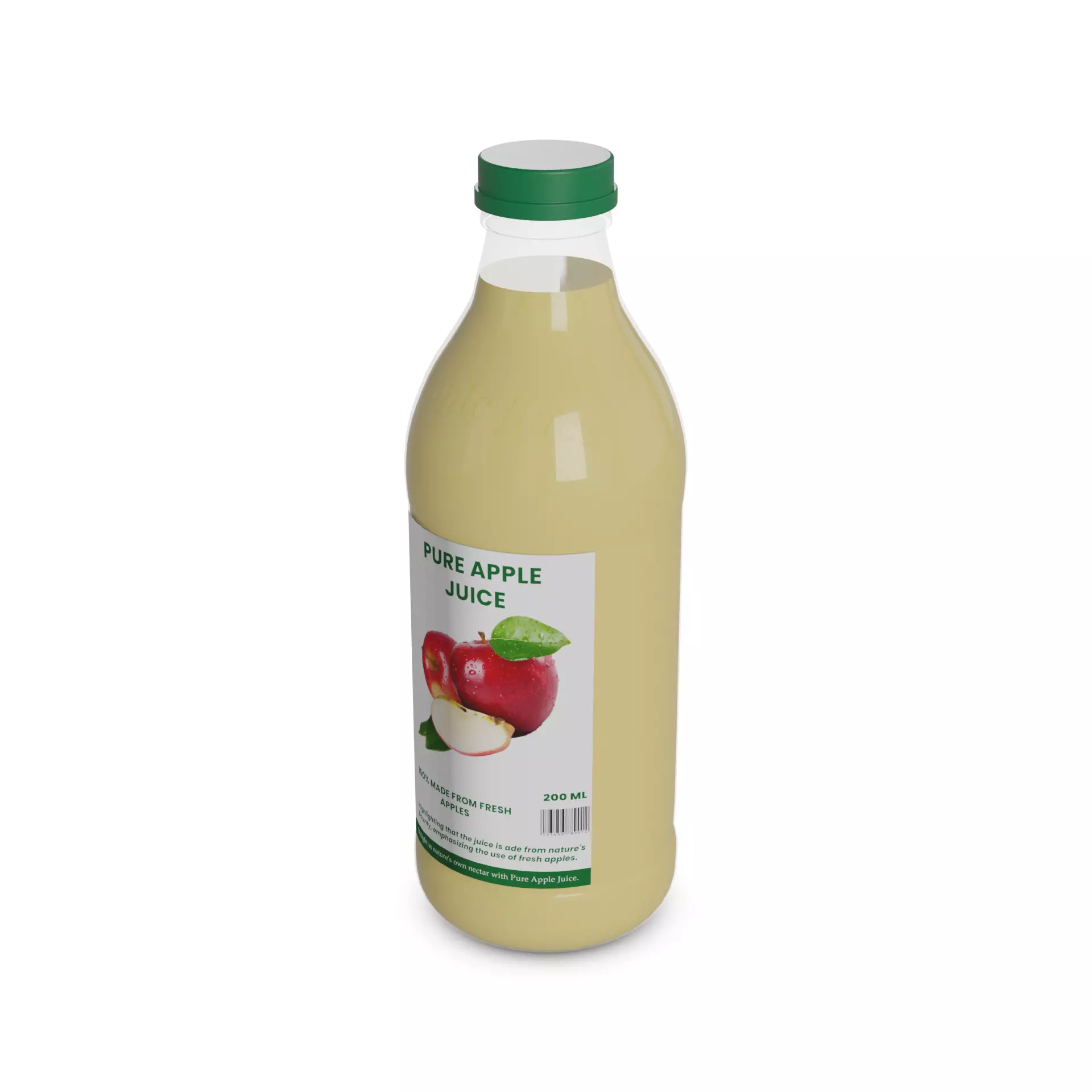 Juice Apple Juice Low-poly 3D model_0