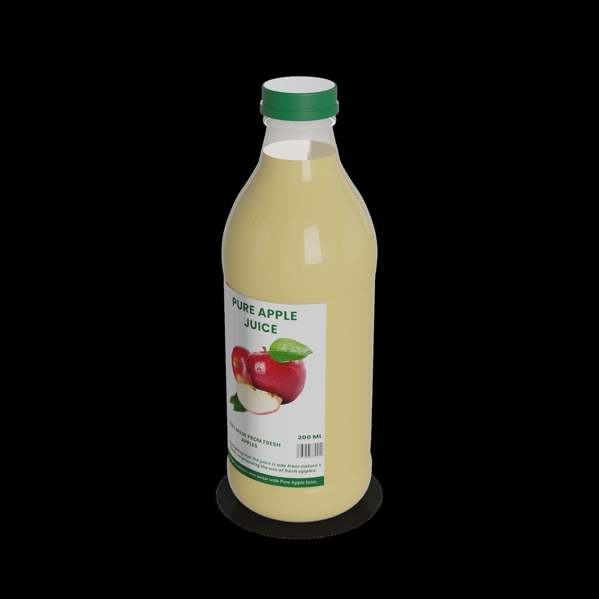 Juice Apple Juice Low-poly 3D model_1