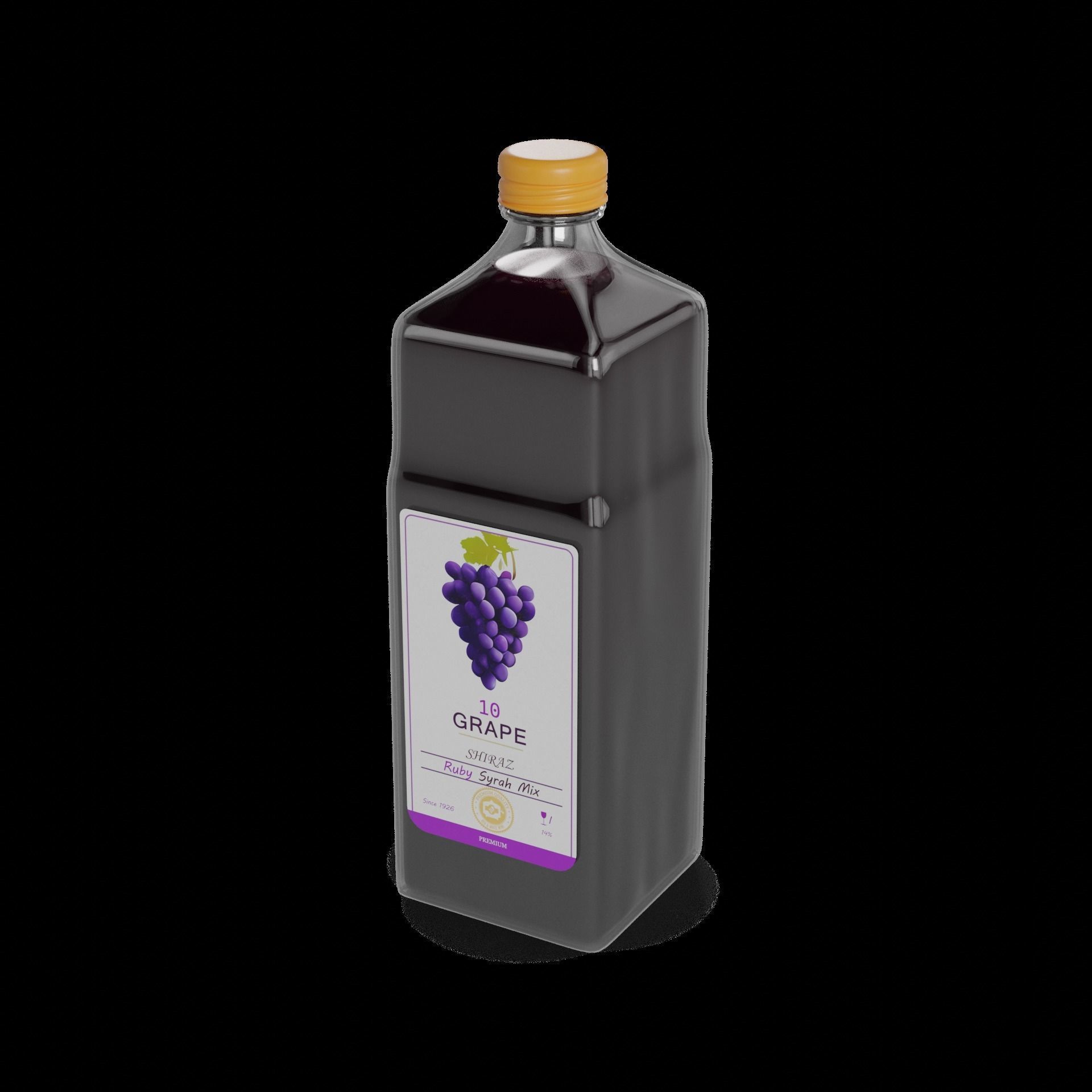 Juice Grape Juice Low-poly 3D model_1