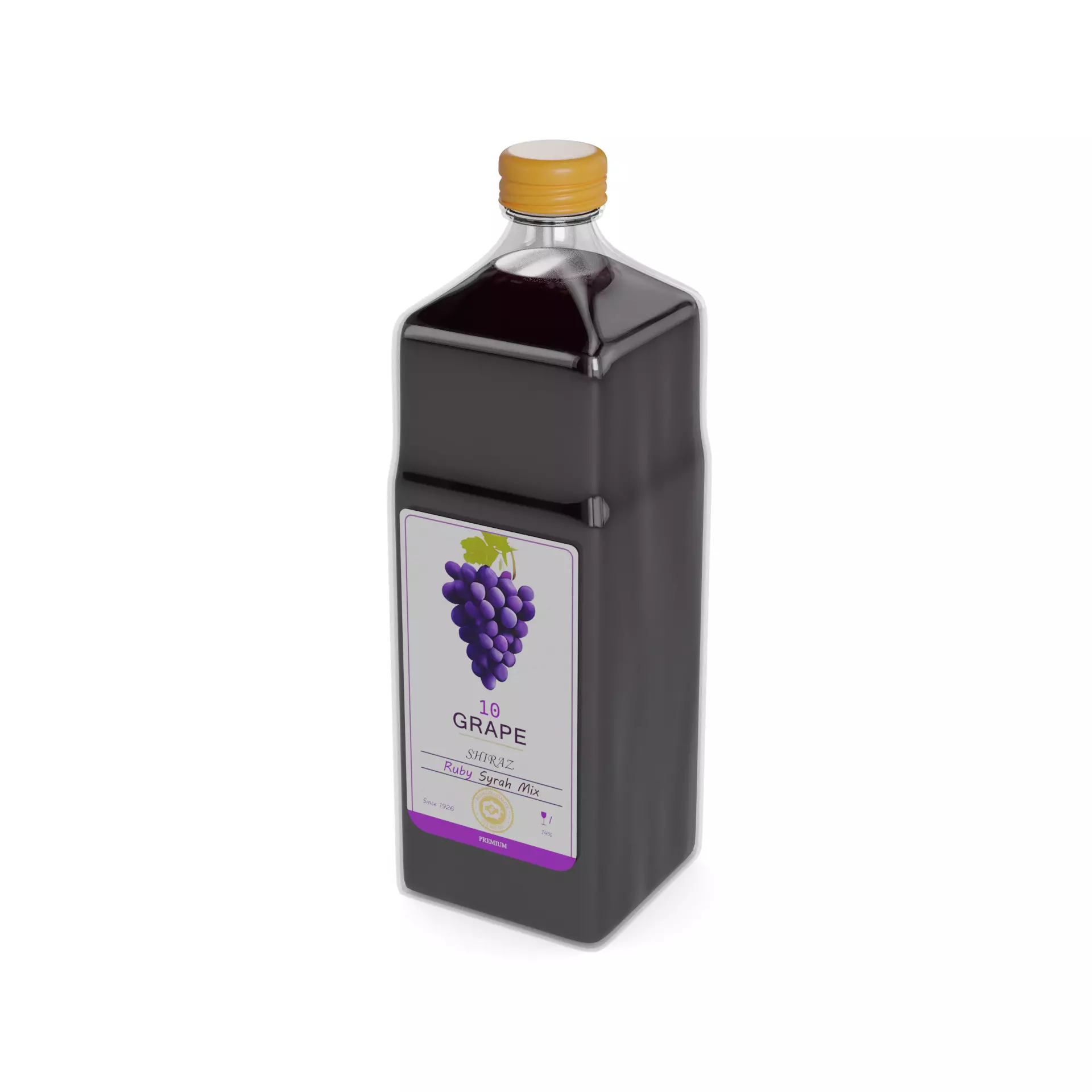 Juice Grape Juice Low-poly 3D model_0