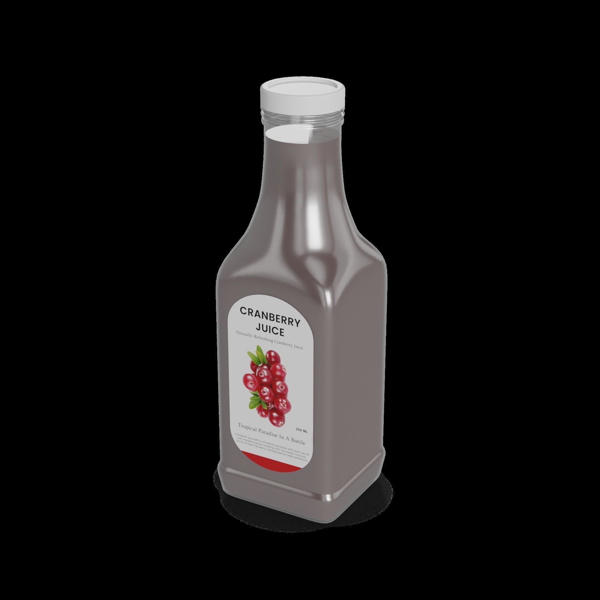 Juice Cranberry Juice 3D model_1