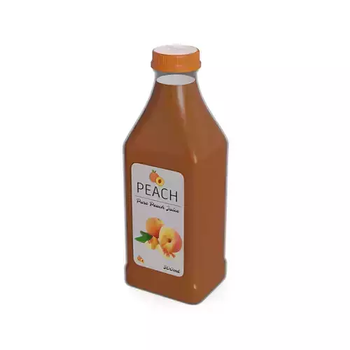 Juice Peach Juice Low-poly 3D model