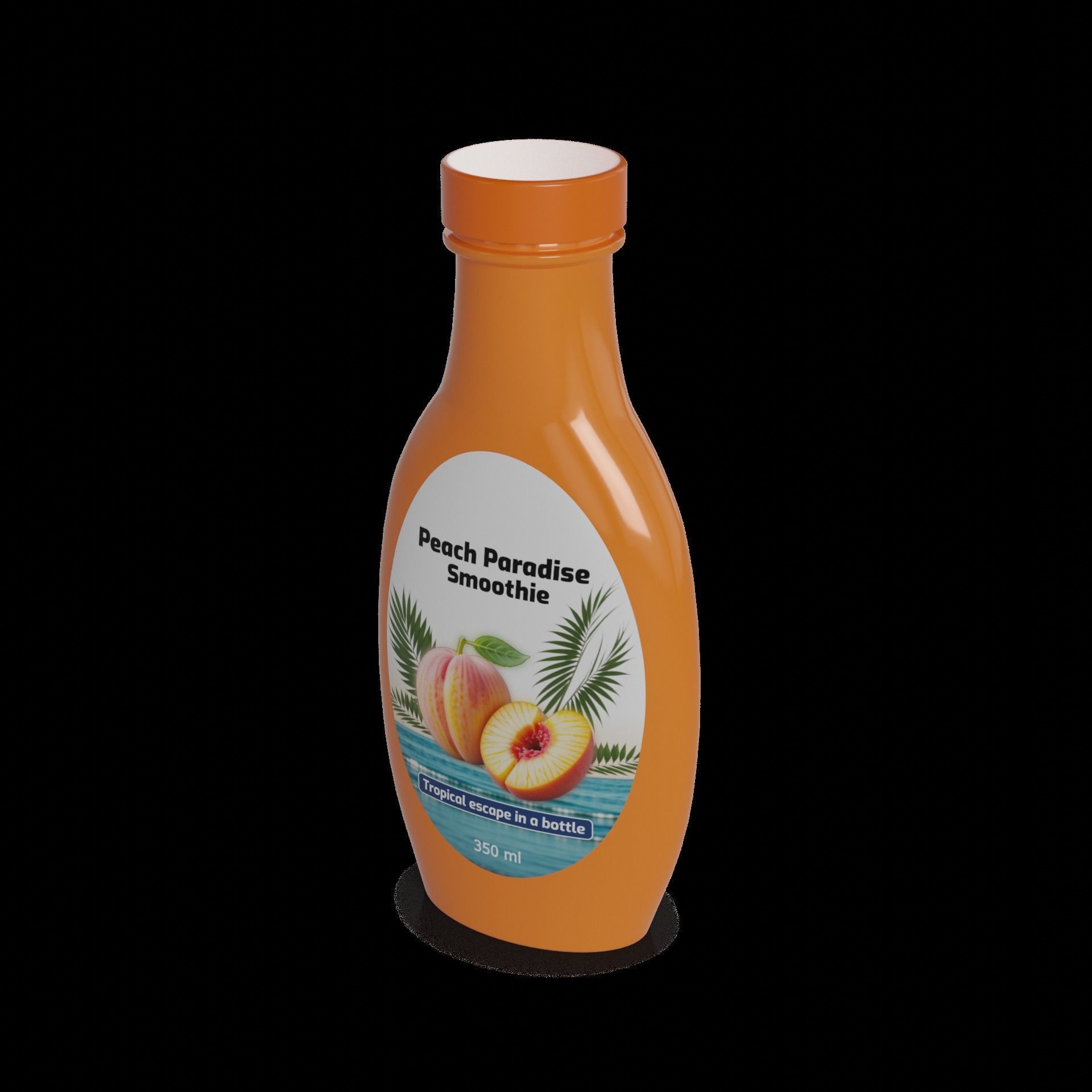 Smoothies Peach Paradise Smoothie Low-poly 3D model_1