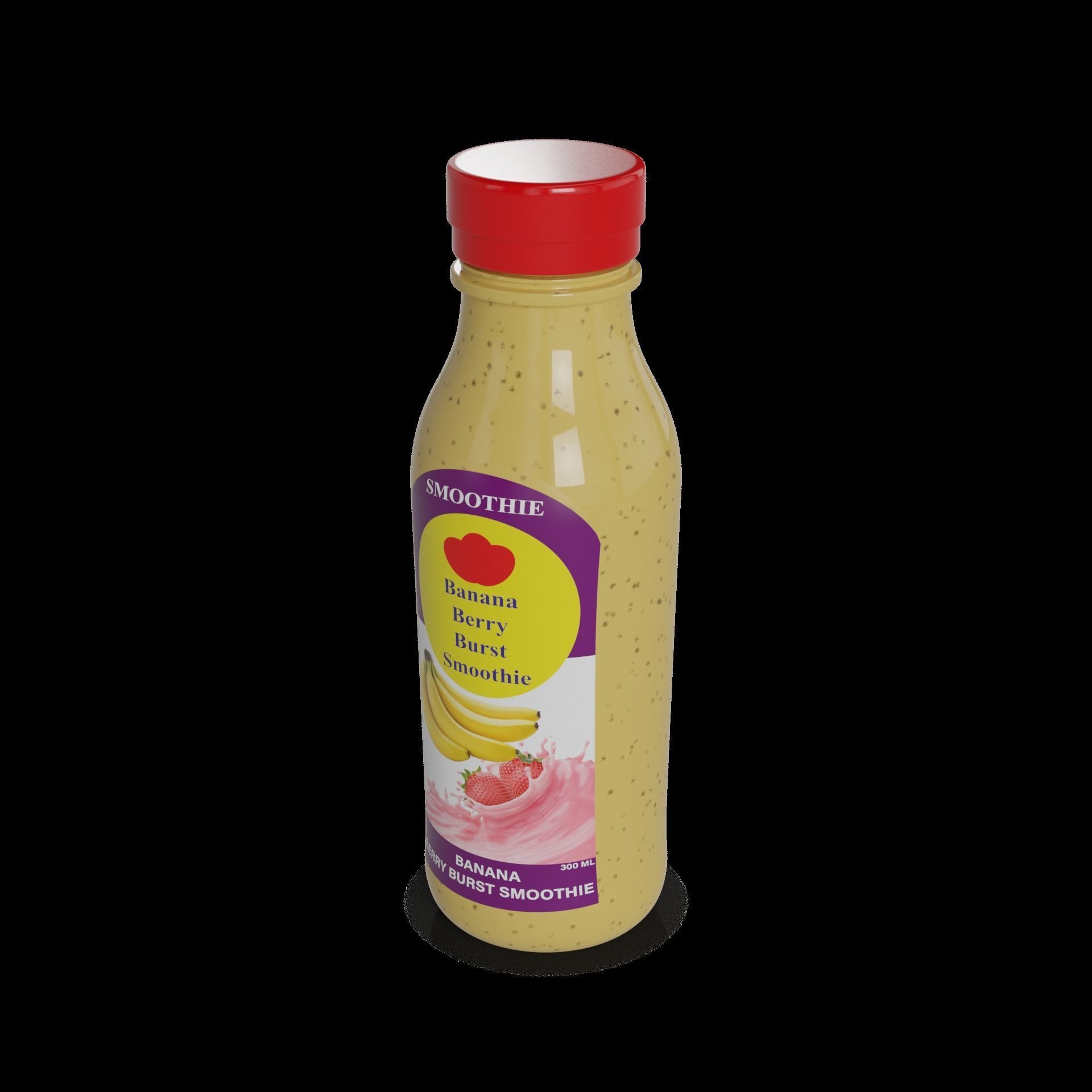 Smoothies Banana Berry Burst Smoothie 3D model_1