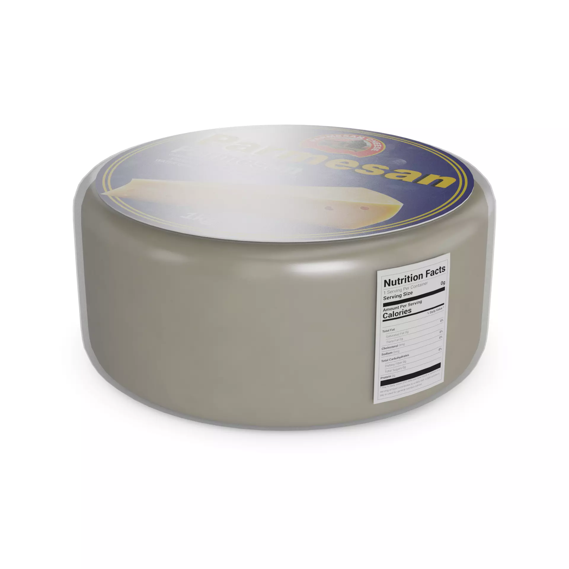 Hard cheese Parmesan Cheese Low-poly 3D model_0