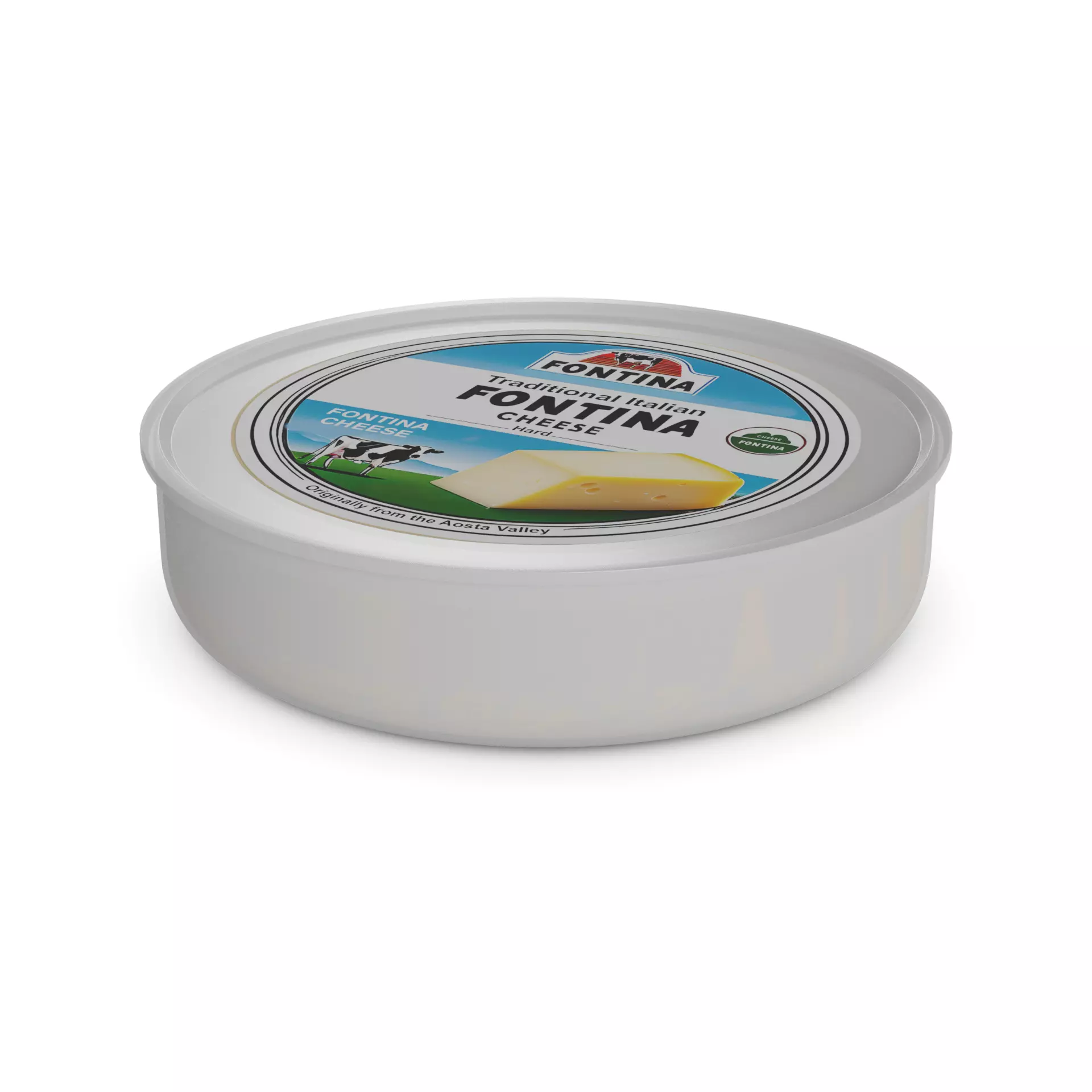 Hard cheese Fontina Cheese Low-poly 3D model_0