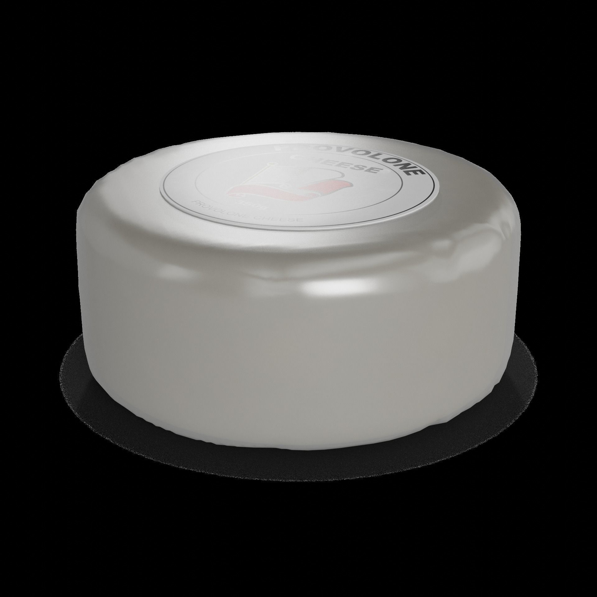 Hard cheese Provolone Cheese Low-poly 3D model_1