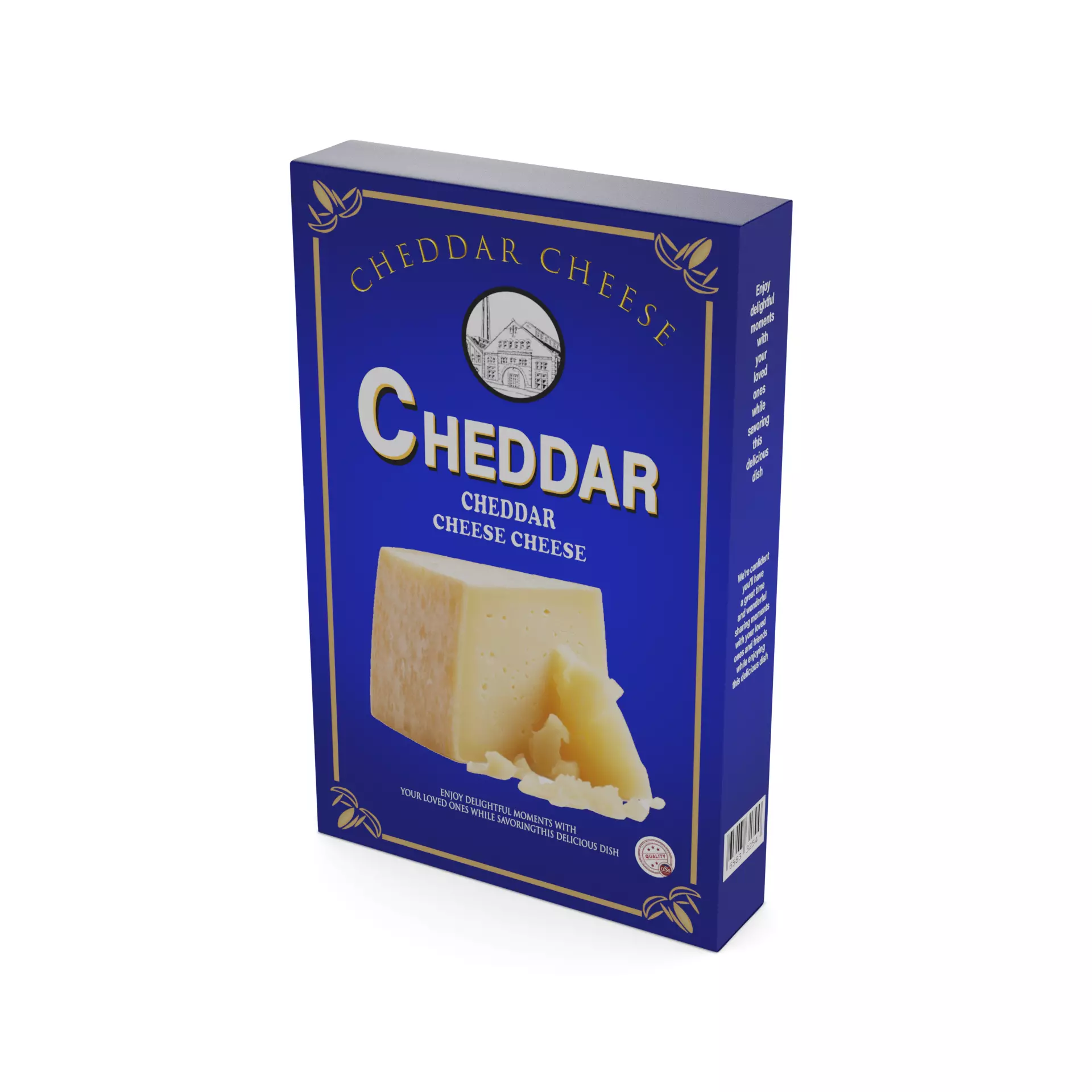 Hard cheese Cheddar Cheese Low-poly 3D model_0