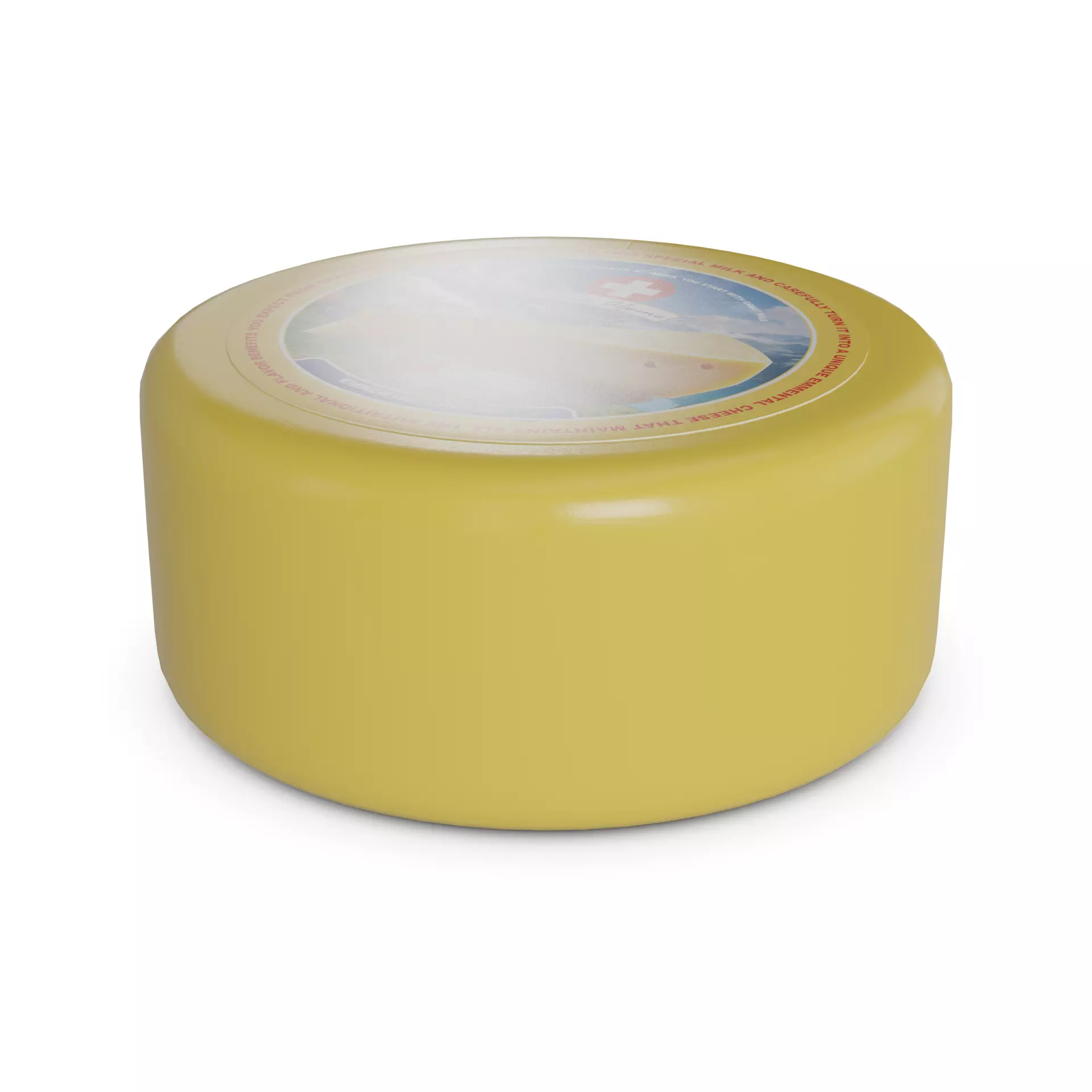 Hard cheese Emmental Cheese Low-poly 3D model_0