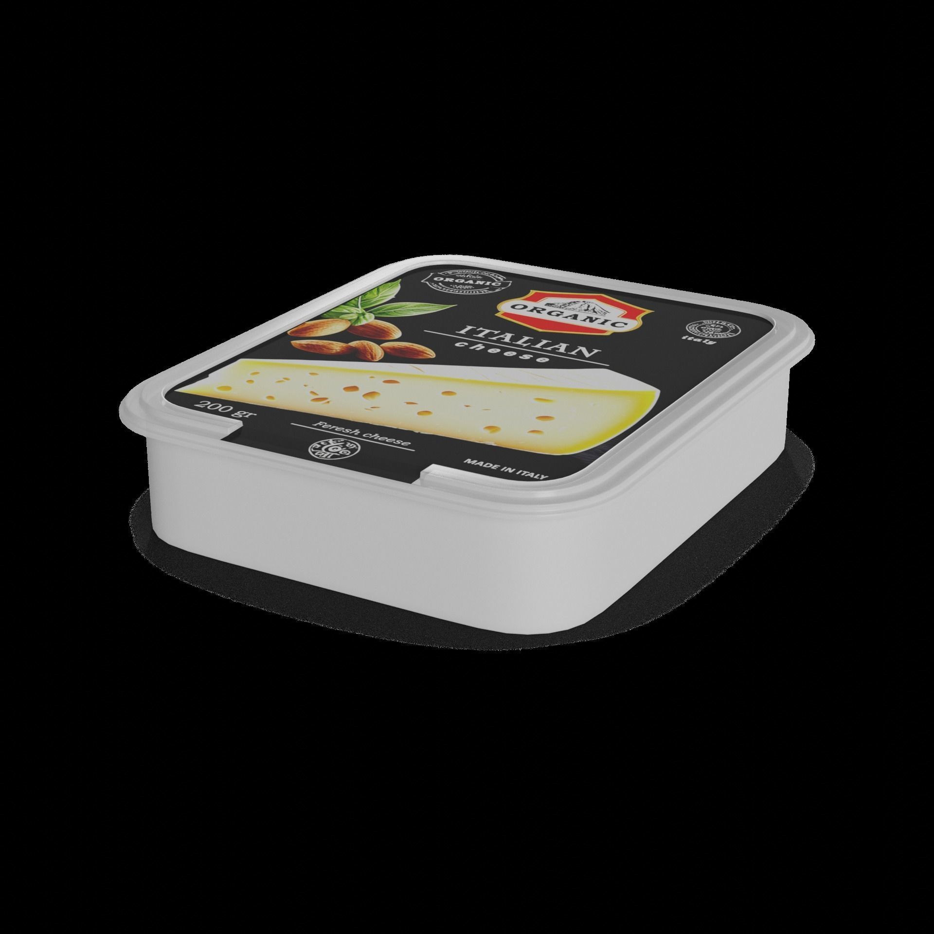 Hard cheese Asiago Cheese Low-poly 3D model_1