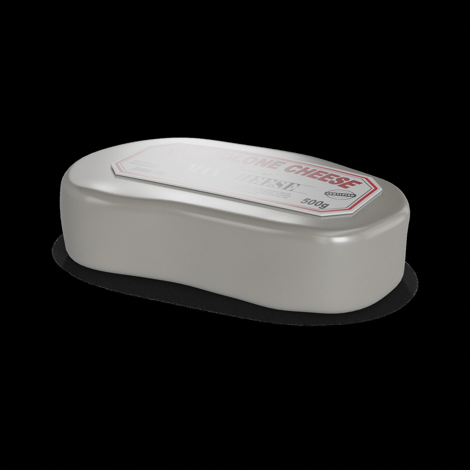 Hard cheese Provolone Cheese Low-poly 3D model_1