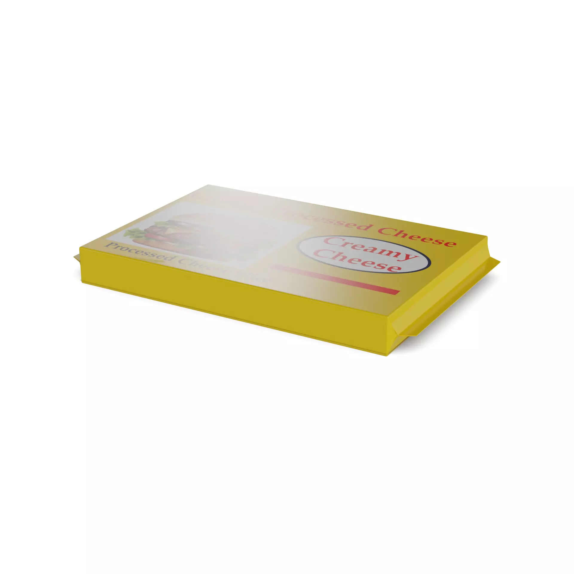 Processed cheese Processed Cheese Slice Low-poly 3D model