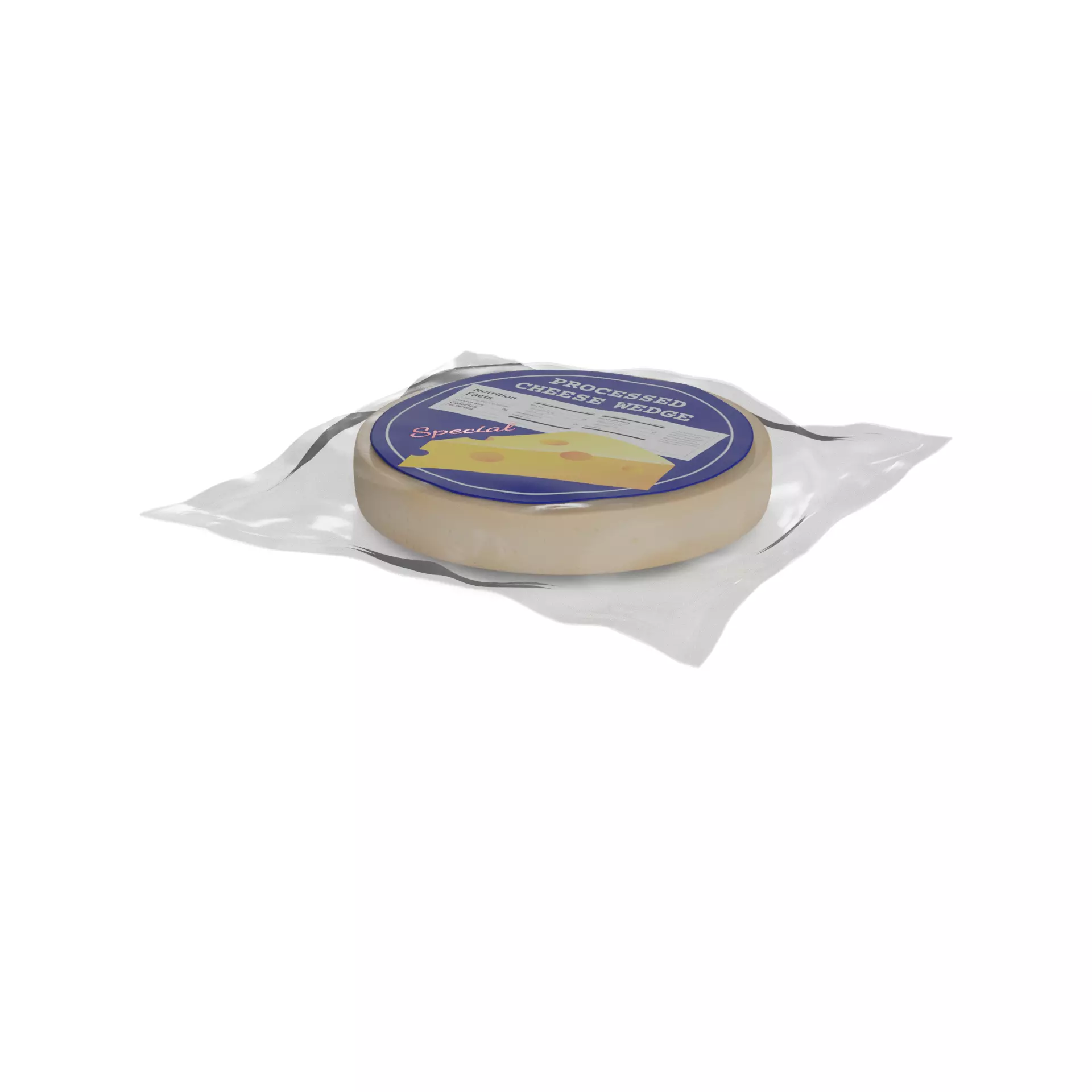 Processed cheese Processed Cheese Wedge 3D model