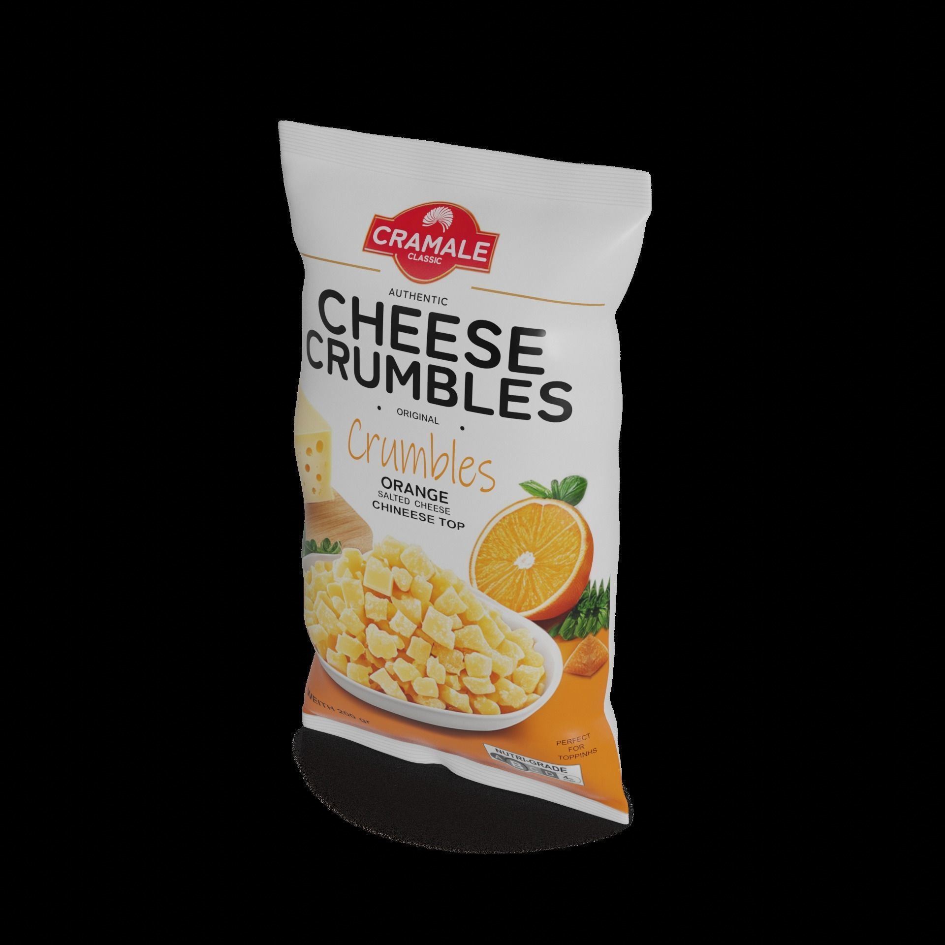 Processed cheese Processed Cheese Crumbles Low-poly 3D model_1
