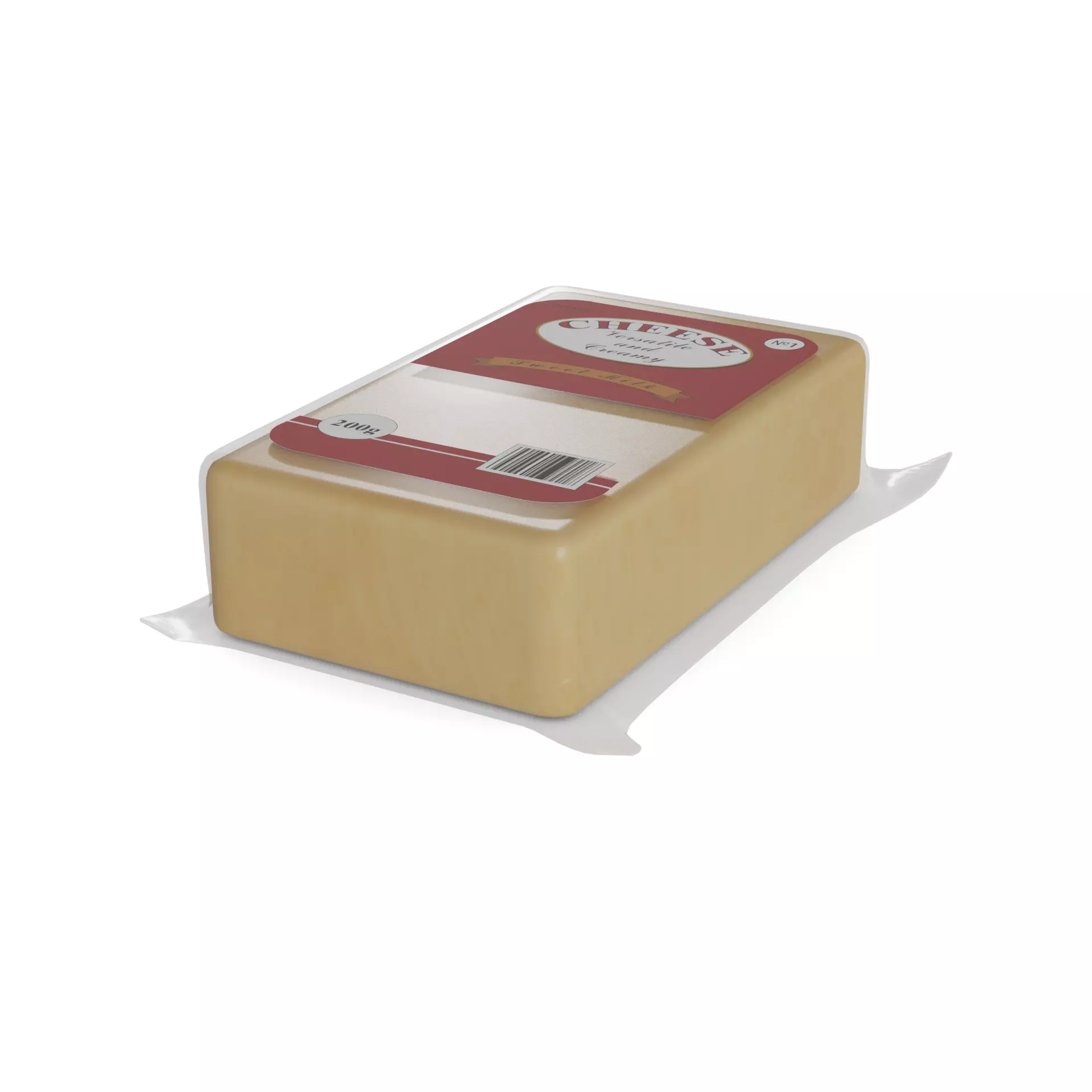Processed cheese Processed Cheese Block Low-poly 3D model
