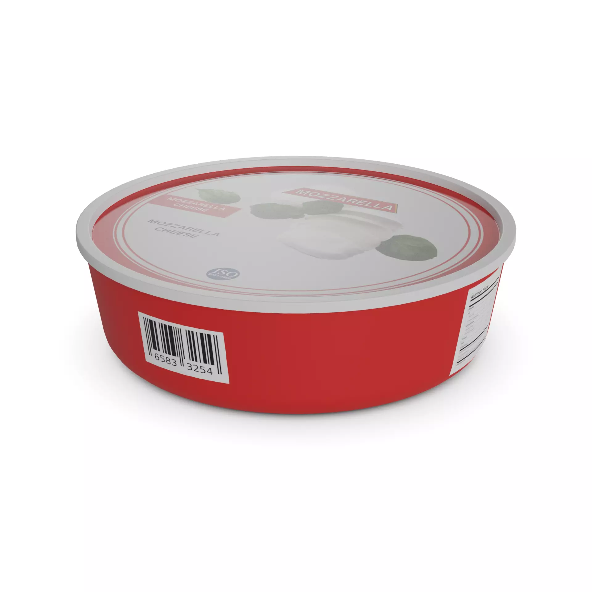 Mozzarella and burrata cheese Mozzarella Cheese Low-poly 3D model_0