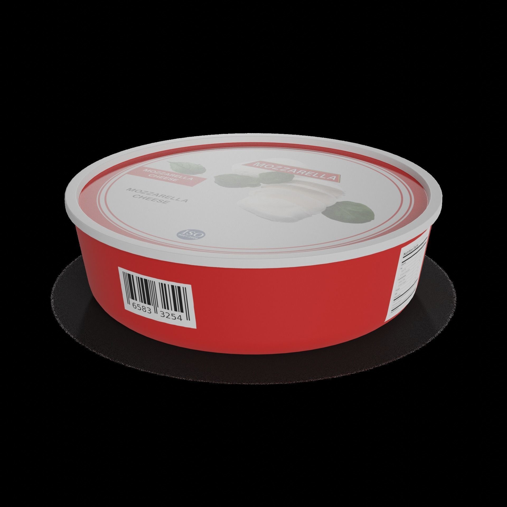 Mozzarella and burrata cheese Mozzarella Cheese Low-poly 3D model_1