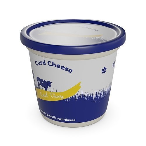 Curd cheese Curd Cheese Low-poly 3D model
